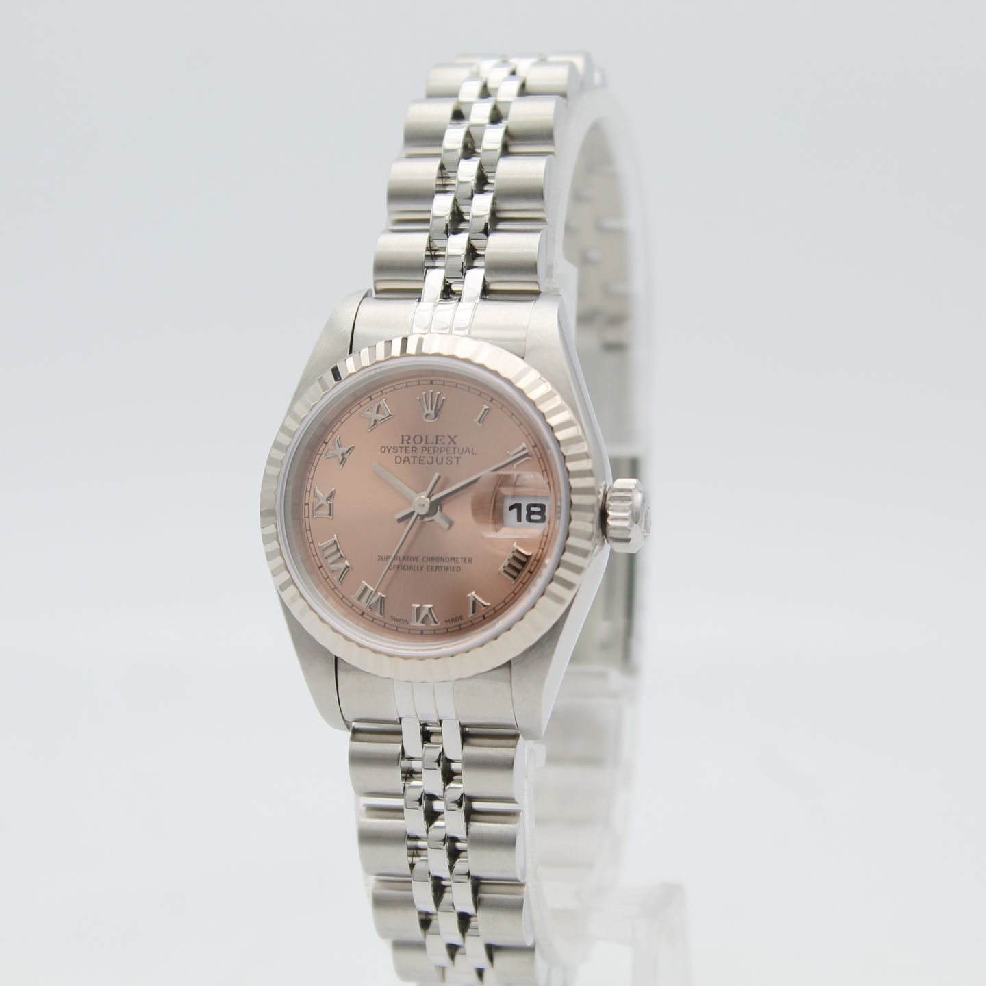 Rolex Lady-Datejust 69174 (1998) - Roze wijzerplaat 26mm Staal (3/8)