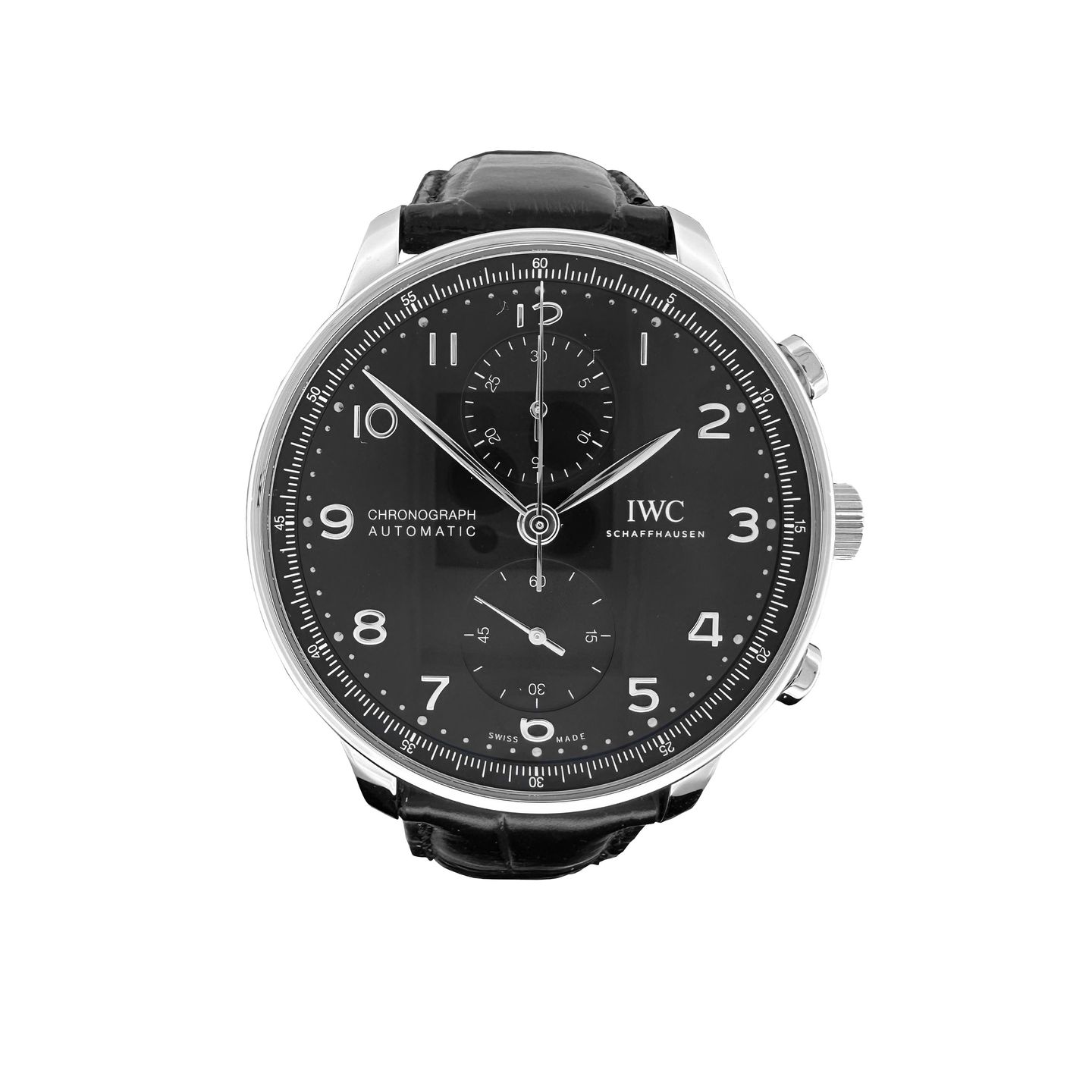 IWC Portuguese Chronograph IW371609 (2023) - Zwart wijzerplaat 41mm Staal (4/8)