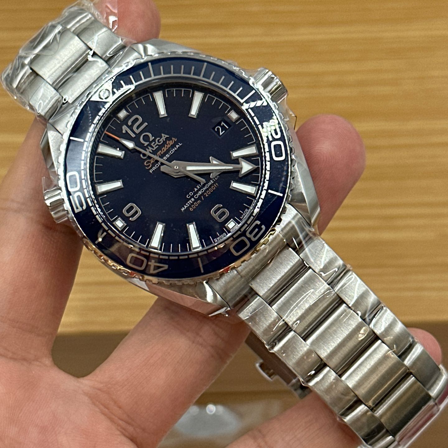 Omega Seamaster Planet Ocean 215.30.40.20.03.001 (2023) - Blauw wijzerplaat 40mm Staal (8/8)