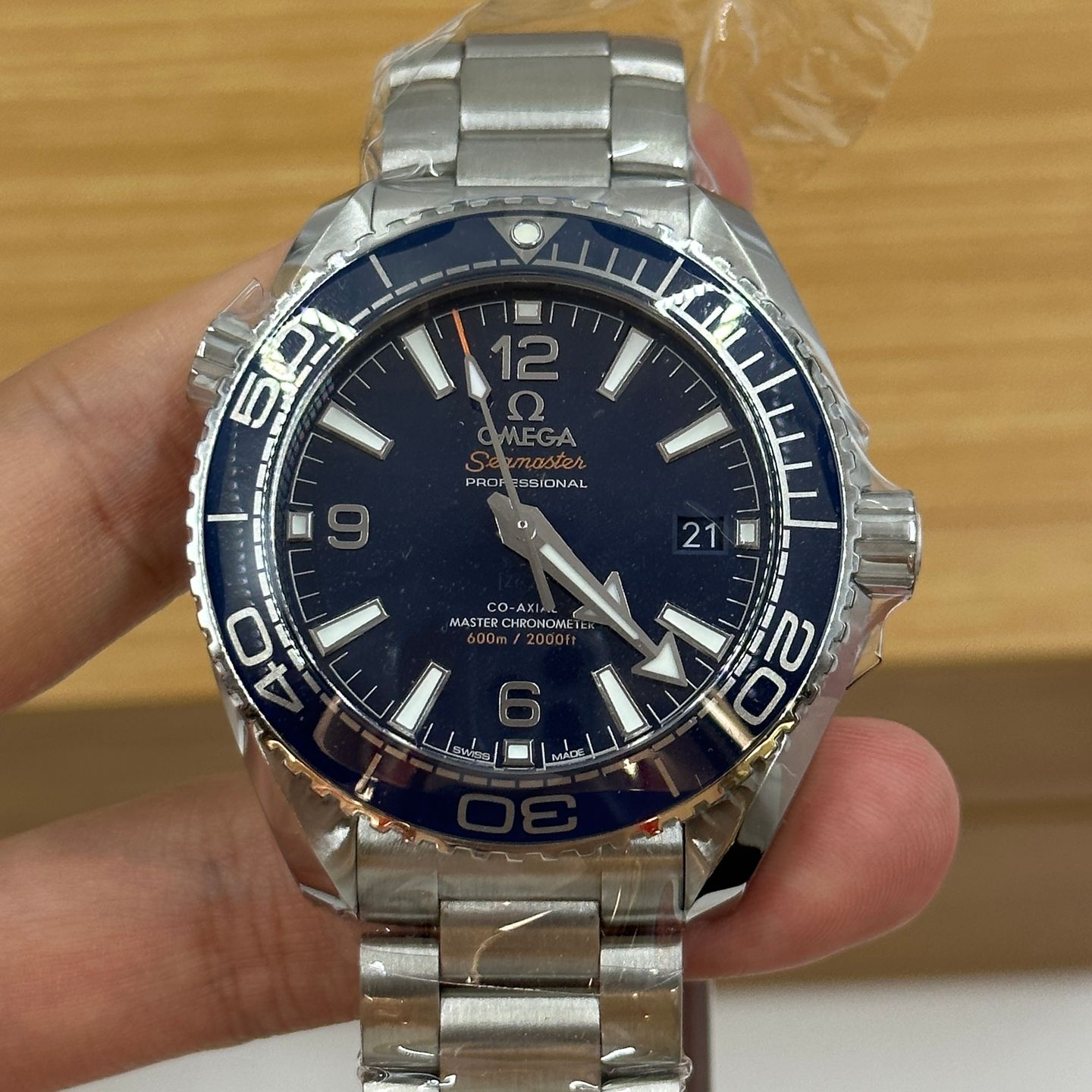 Omega Seamaster Planet Ocean 215.30.40.20.03.001 (2023) - Blauw wijzerplaat 40mm Staal (6/8)