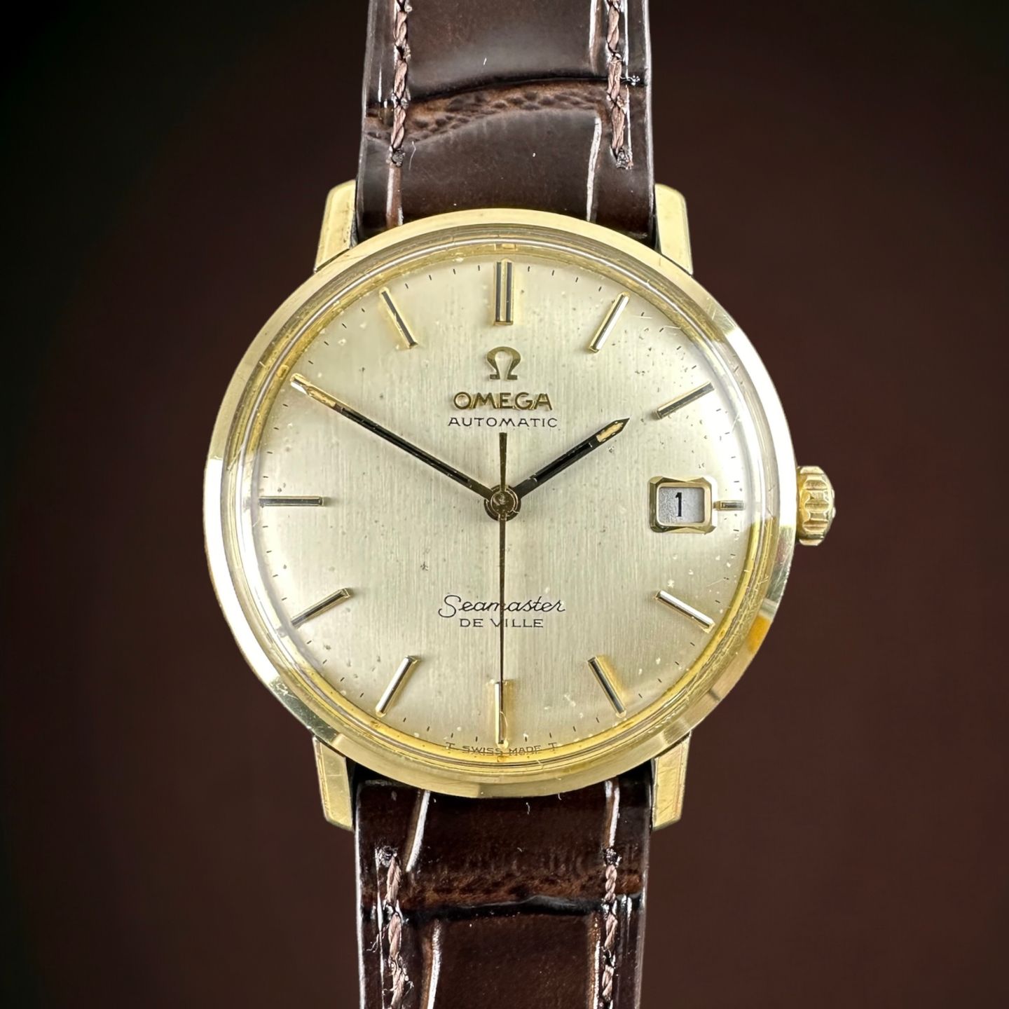 Omega Seamaster 166.020 (1967) - Wit wijzerplaat 34mm Goud/Staal (1/8)