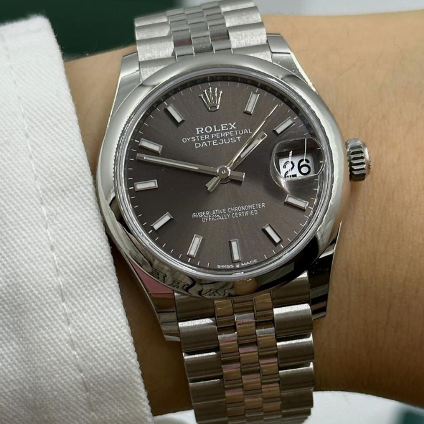 Rolex Datejust 31 278240 (2025) - Grey dial 31 mm Steel case (2/4)
