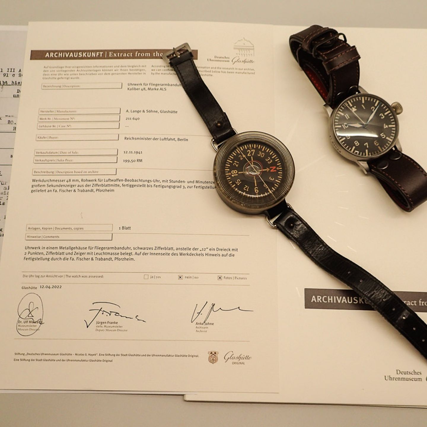 A. Lange & Söhne Vintage Vintage (1941) - Zwart wijzerplaat 55mm Staal (2/8)