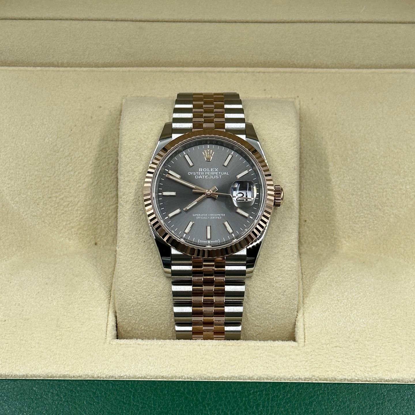 Rolex Datejust 126231 Grey INDEX JUB (2024) - Grey dial 36 mm Steel case (1/6)