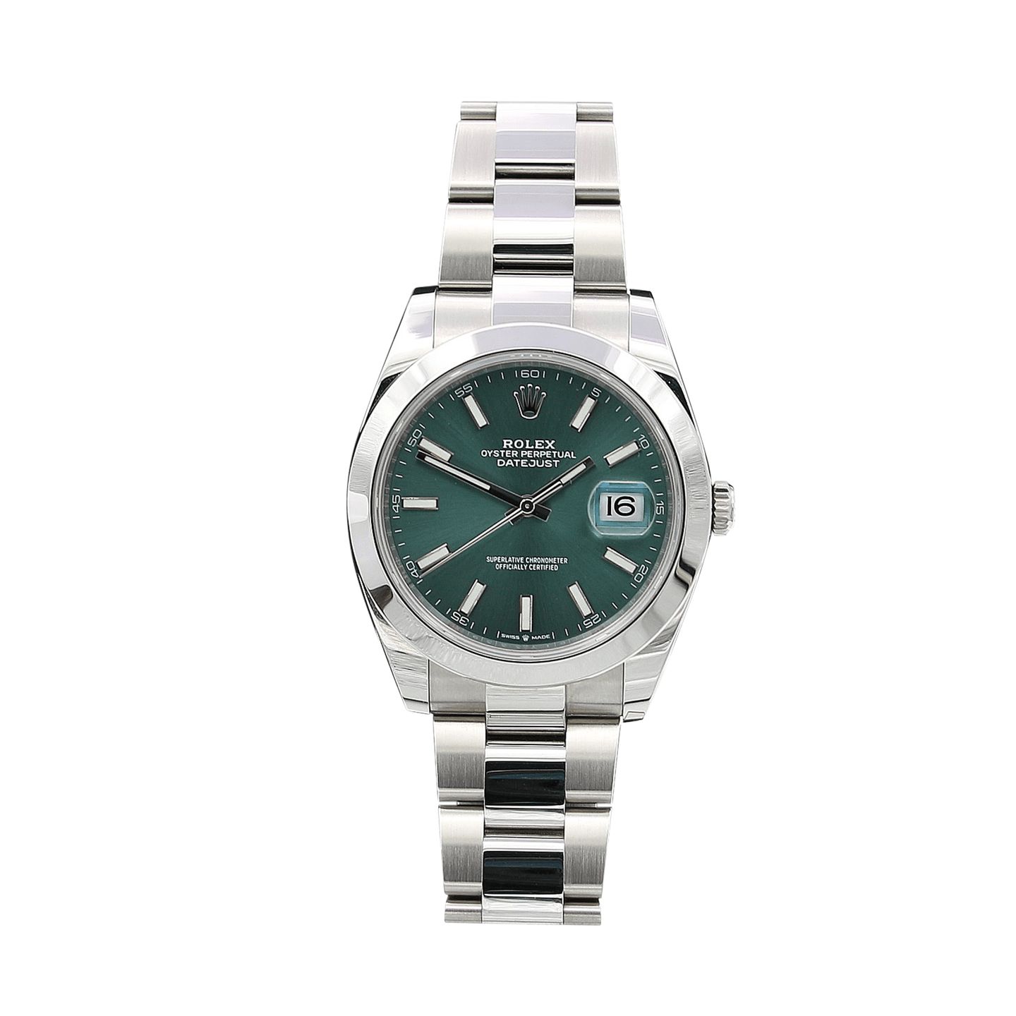 Rolex Datejust 41 126300 (2023) - Green dial 48 mm Steel case (1/2)