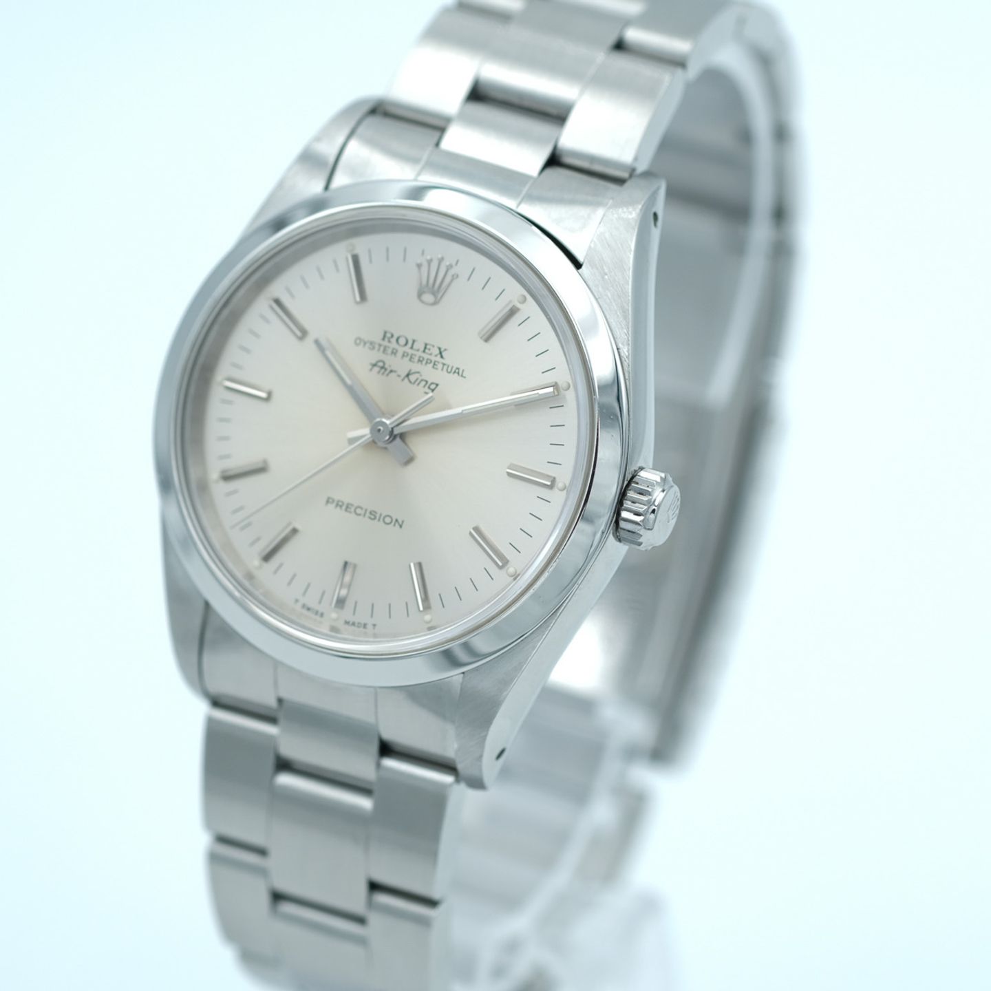 Rolex Air-King 14000 (1991) - Silver dial 34 mm Steel case (6/8)