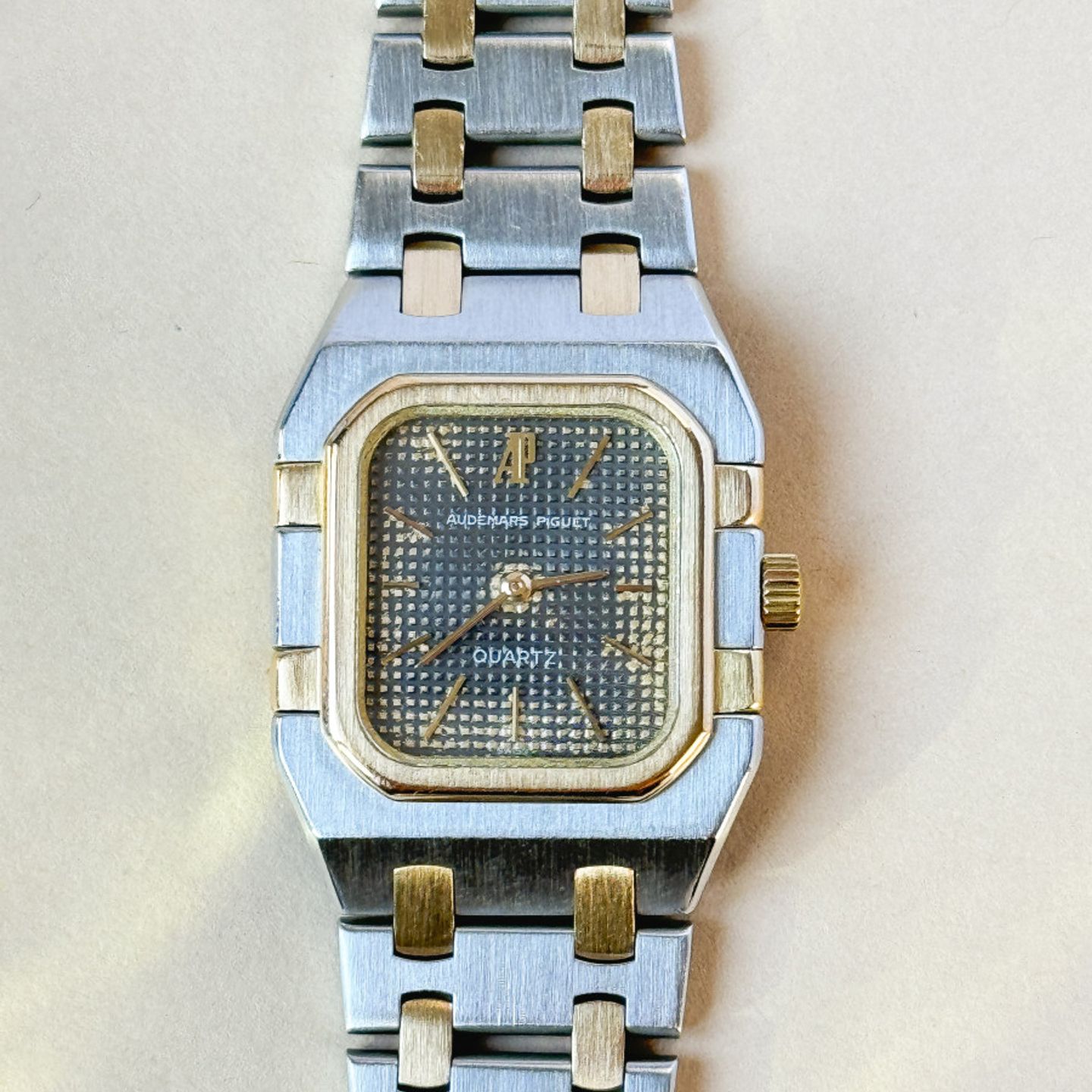 Audemars Piguet Royal Oak 6010SA (1990) - Zwart wijzerplaat 25mm Goud/Staal (3/8)