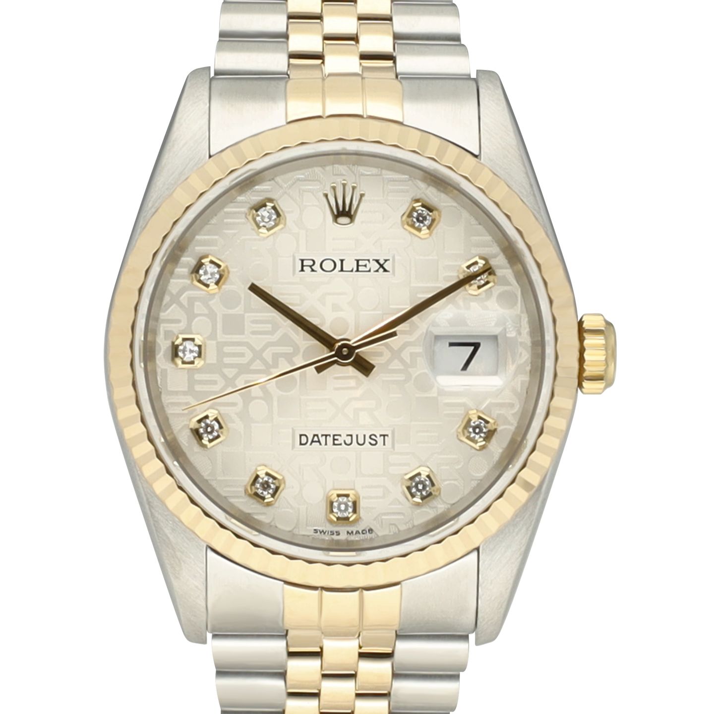 Rolex Datejust 36 16233 (1996) - Silver dial 36 mm Gold/Steel case (2/8)