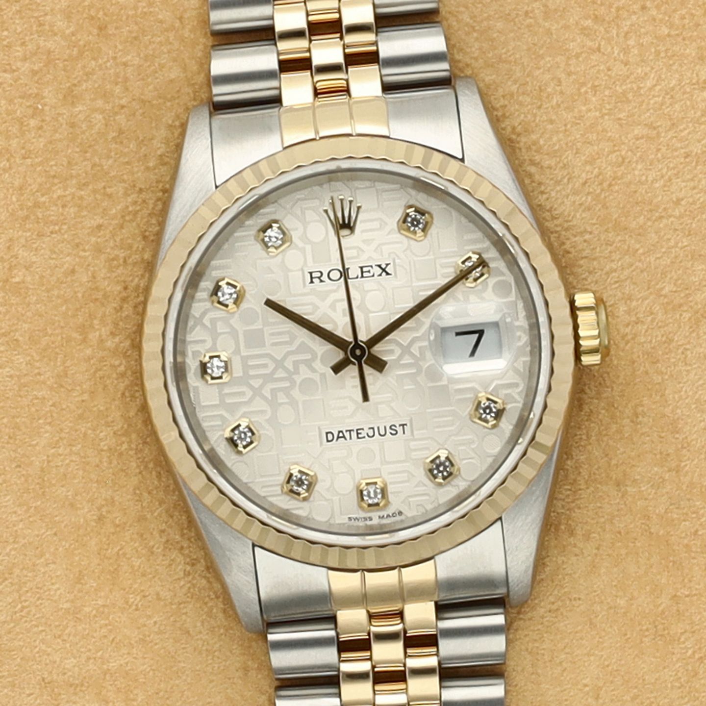 Rolex Datejust 36 16233 (1996) - Silver dial 36 mm Gold/Steel case (1/8)