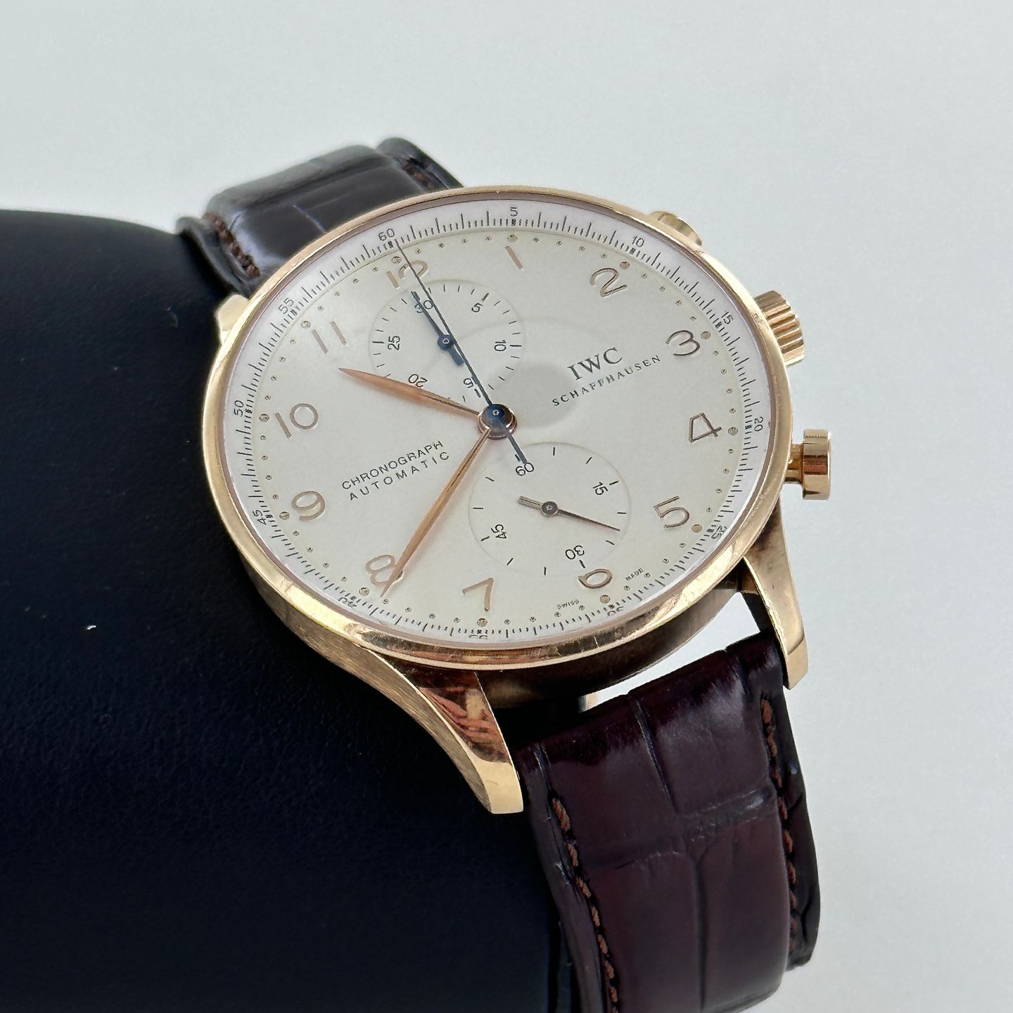IWC Portuguese Chronograph IW371402 (2011) - Silver dial 41 mm Rose Gold case (1/7)