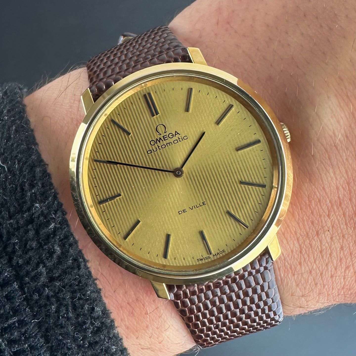 Omega De Ville 151.0039 (1972) - Gold dial 36 mm Gold/Steel case (2/8)