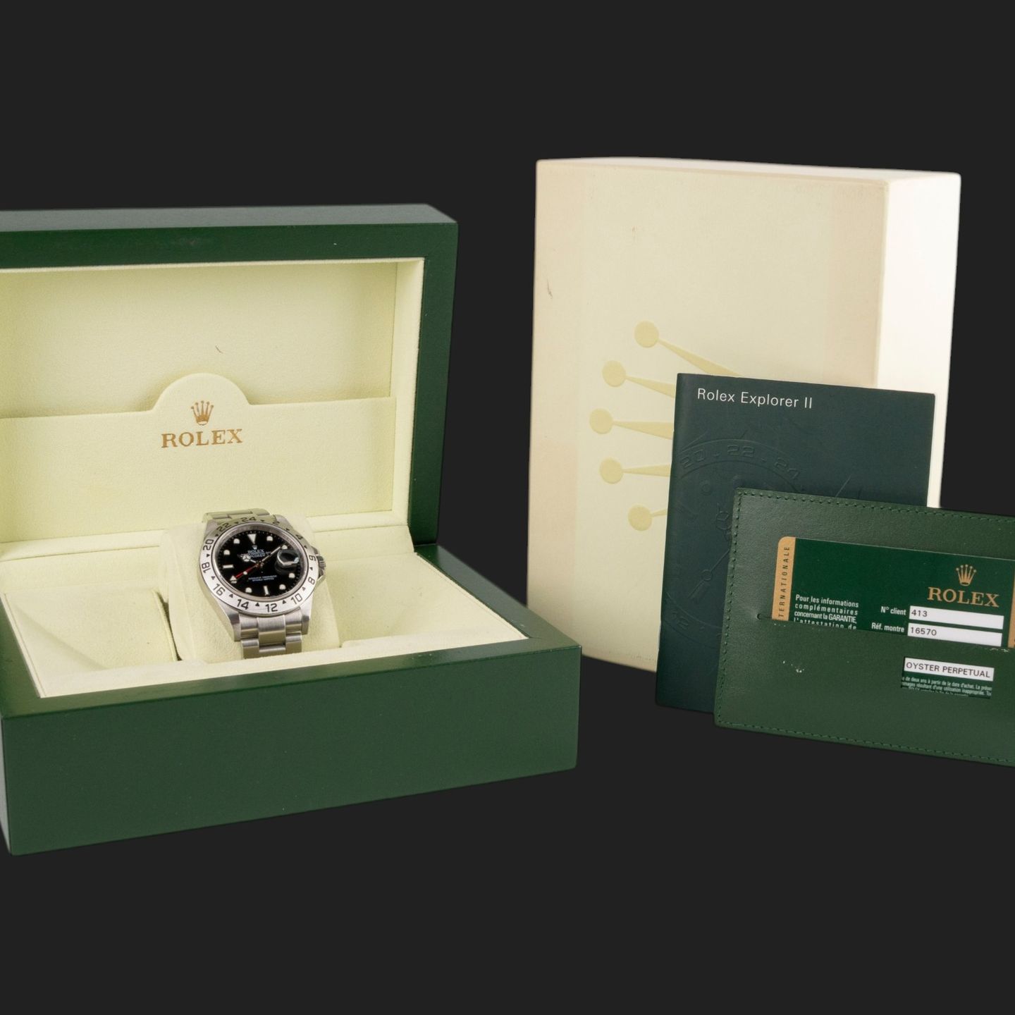 Rolex Explorer II 16570 (2011) - Black dial 40 mm Steel case (8/8)