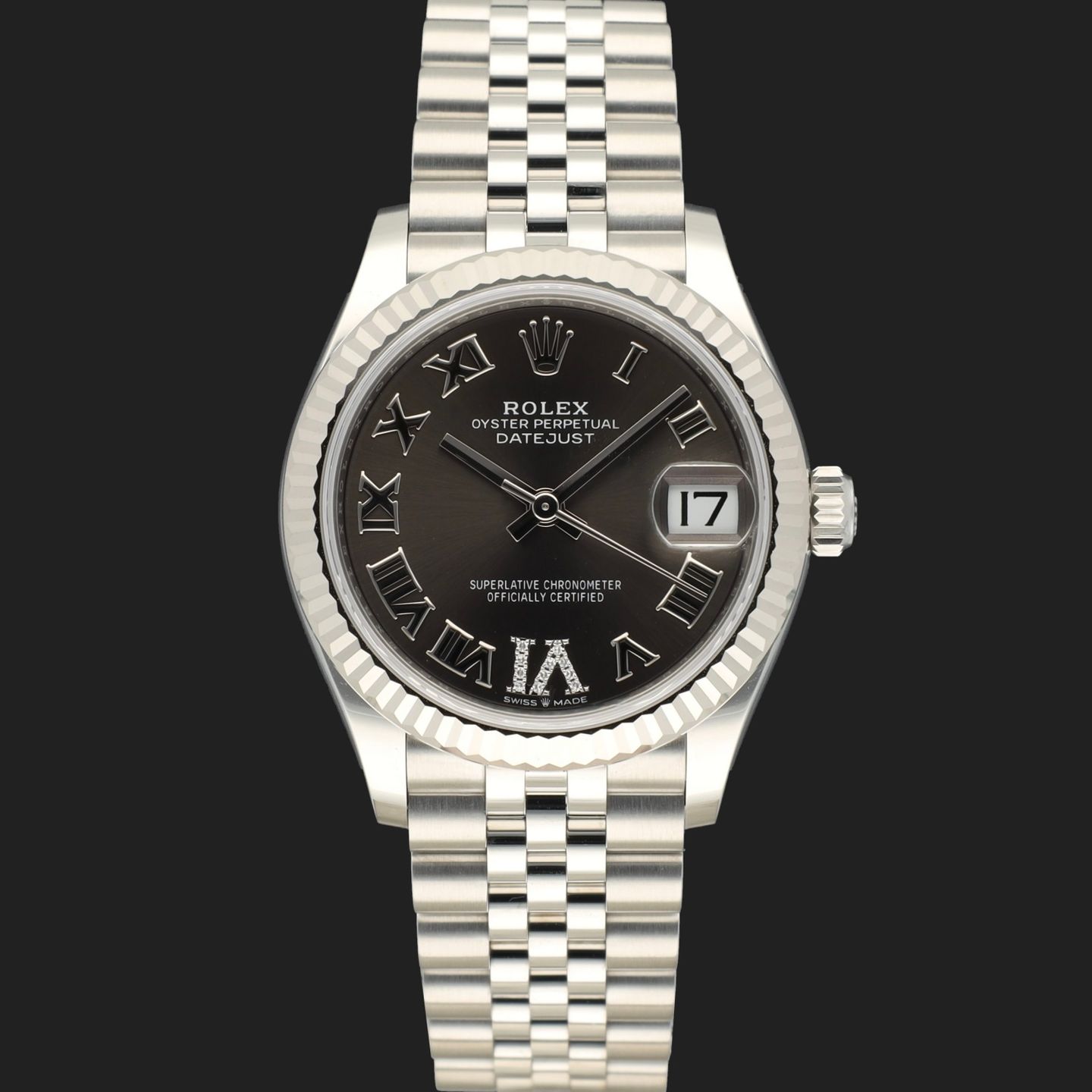 Rolex Datejust 31 278274 (2022) - Grey dial 31 mm Steel case (3/8)