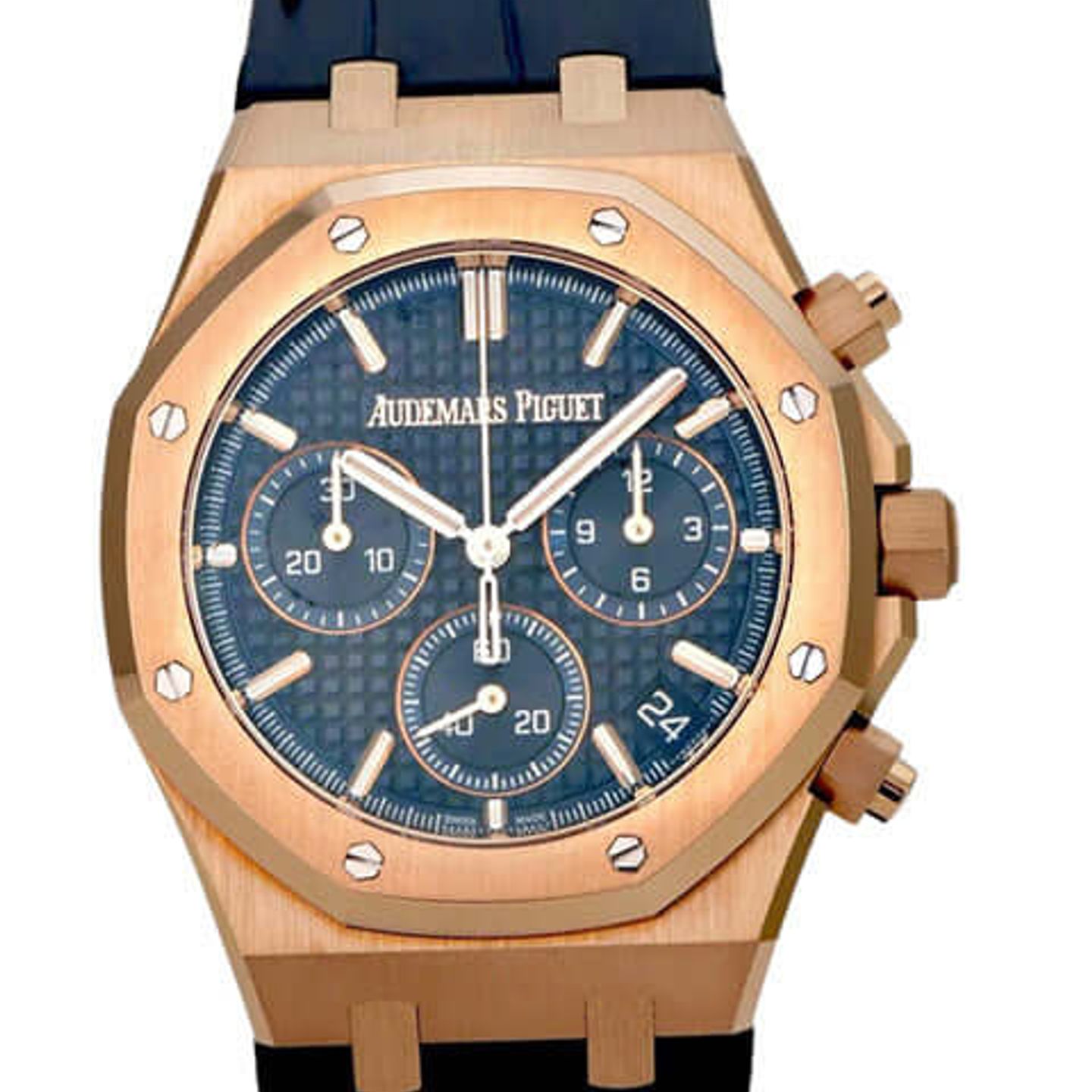 Audemars Piguet Royal Oak Chronograph 26240OR.OO.D315CR.02 (2023) - Blue dial 41 mm Rose Gold case (1/8)