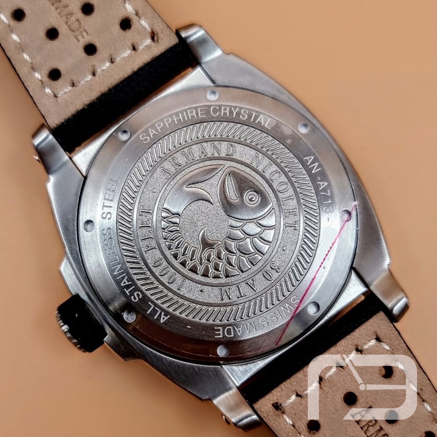 Armand Nicolet SO5 A713BGN-GR-P0668NO8 (2024) - Grijs wijzerplaat 45mm Staal (8/8)