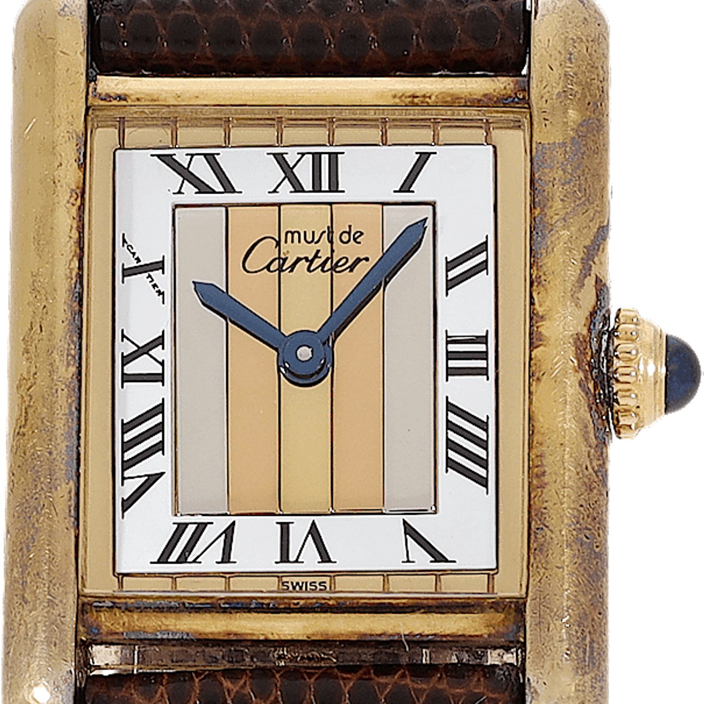 Cartier Tank Vermeil 590005 (1988) - White dial 23 mm Silver case (1/3)