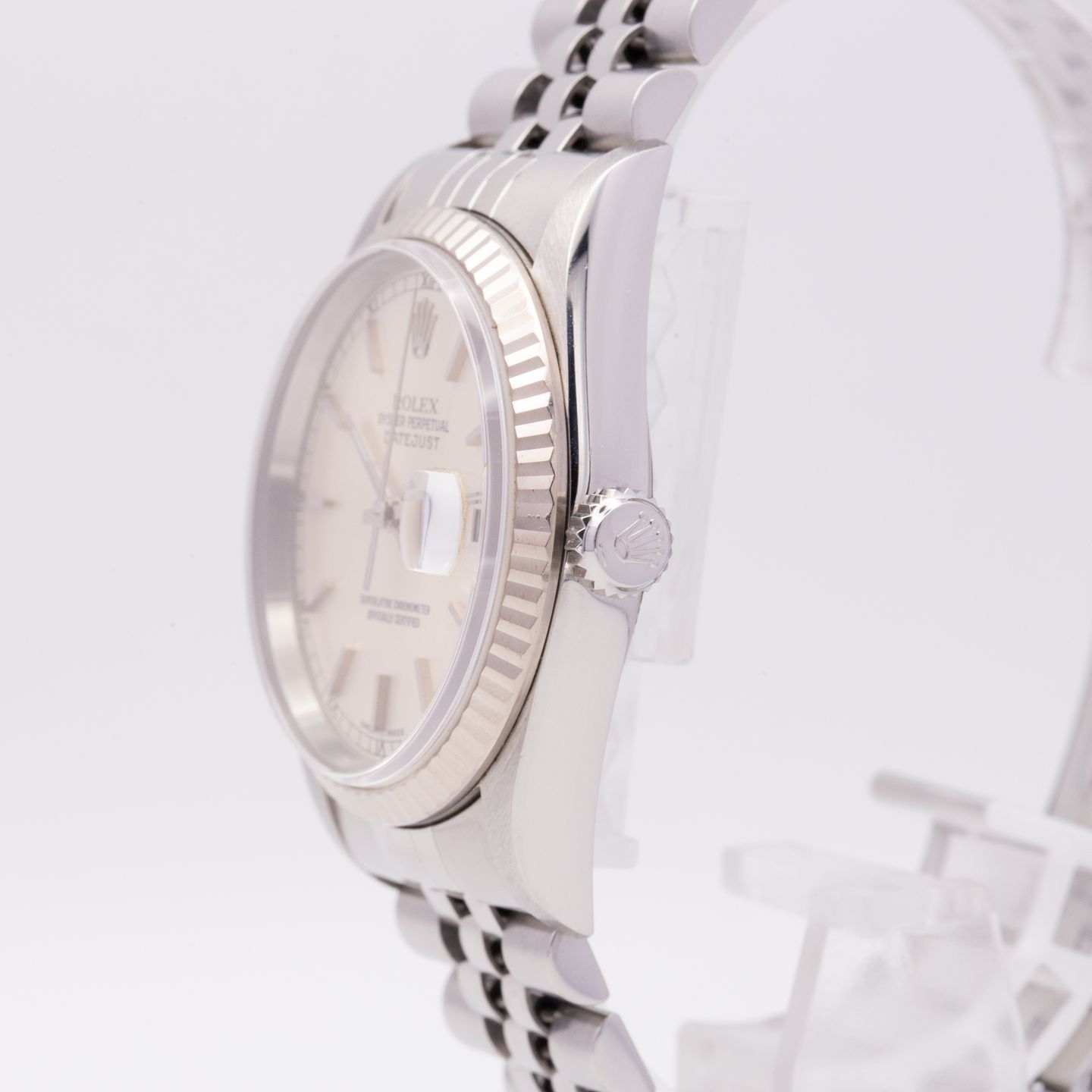 Rolex Datejust 36 16234 (2000) - Zilver wijzerplaat 36mm Staal (3/8)