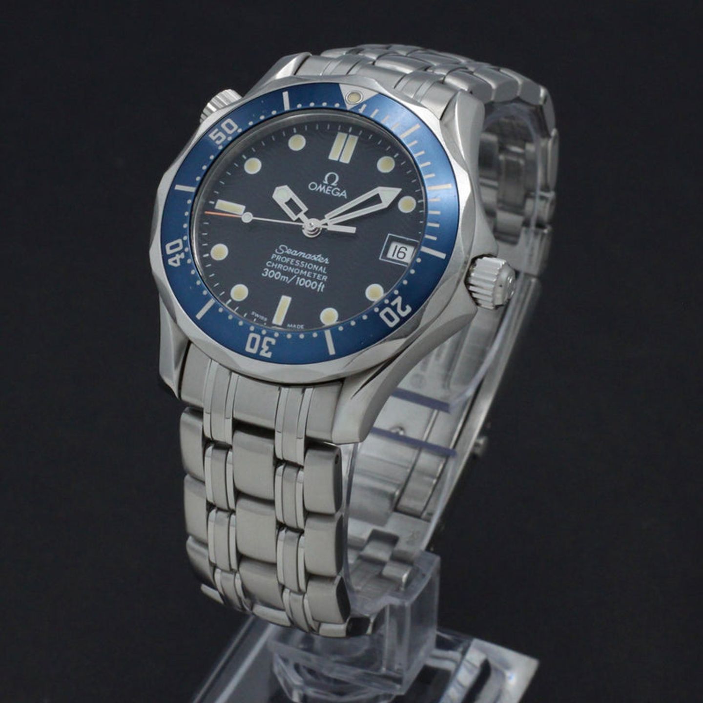 Omega Seamaster Diver 300 M 2551.80.00 (1999) - Blauw wijzerplaat 36mm Staal (2/7)