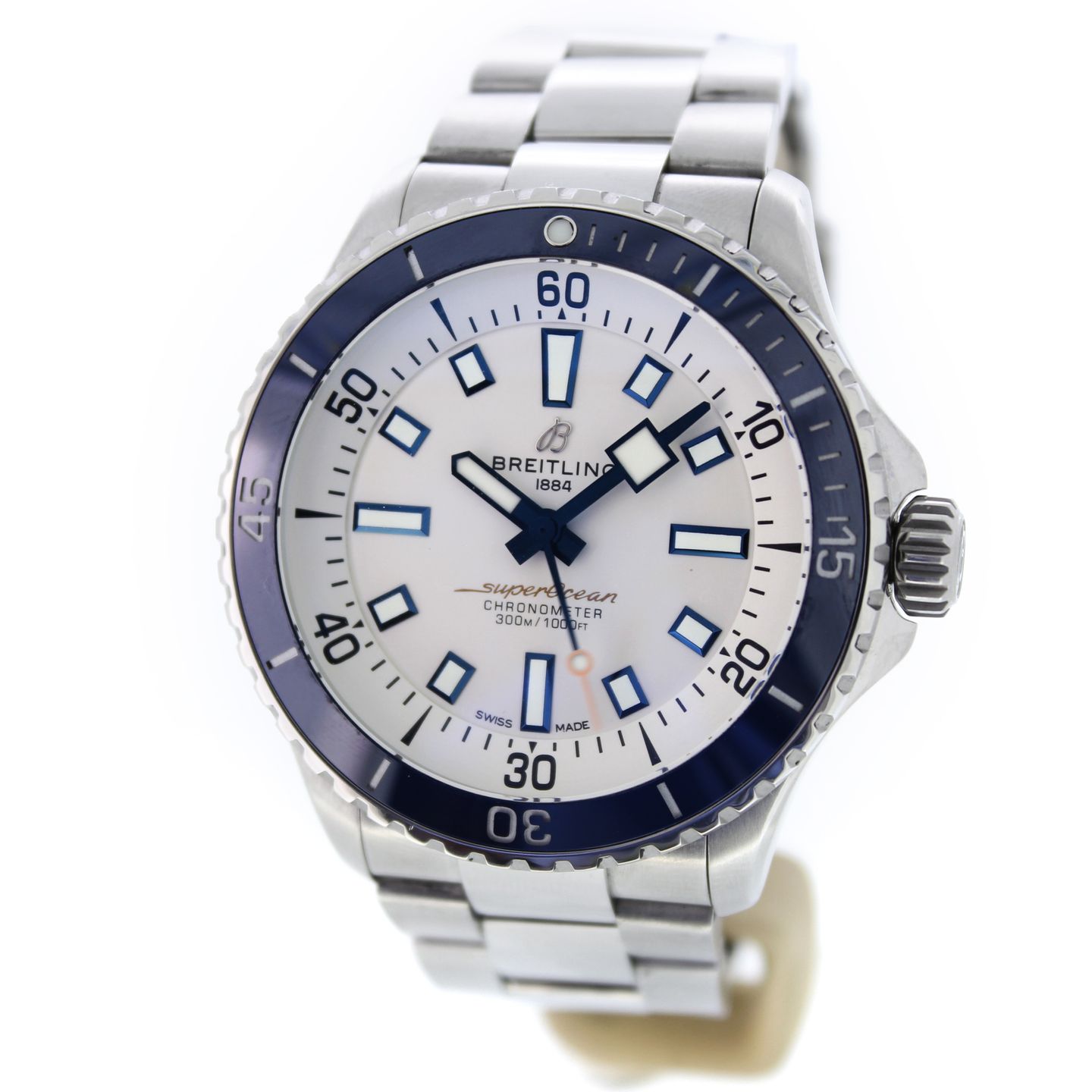 Breitling Superocean 42 A17375E71G1A1 (2022) - Zilver wijzerplaat 42mm Staal (1/7)