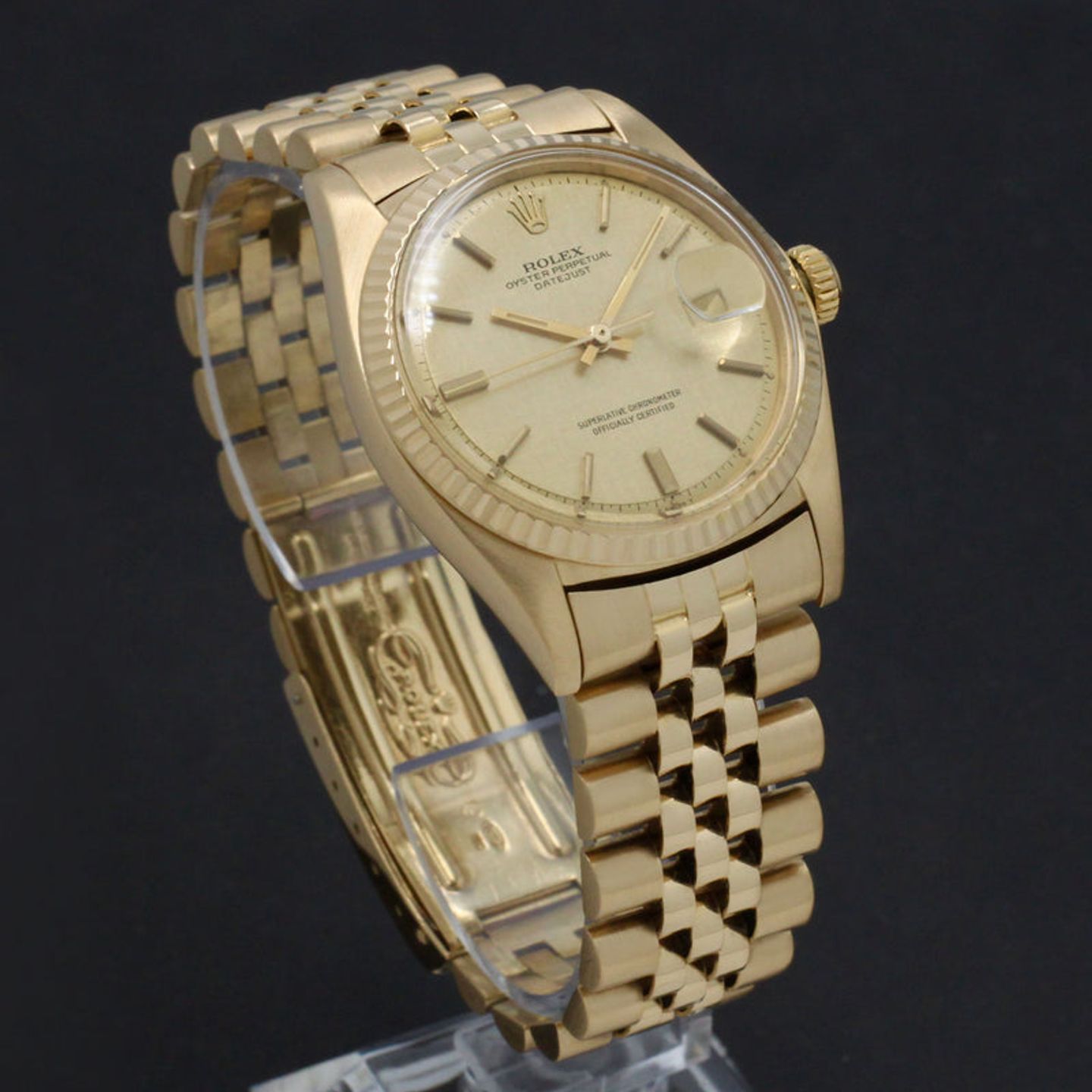 Rolex Datejust 1601 (1973) - Goud wijzerplaat 36mm Geelgoud (6/7)