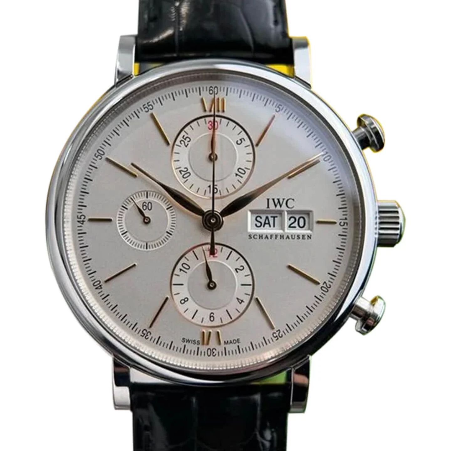 IWC Portofino Chronograph IW391031 (2024) - Zilver wijzerplaat 42mm Staal (1/2)