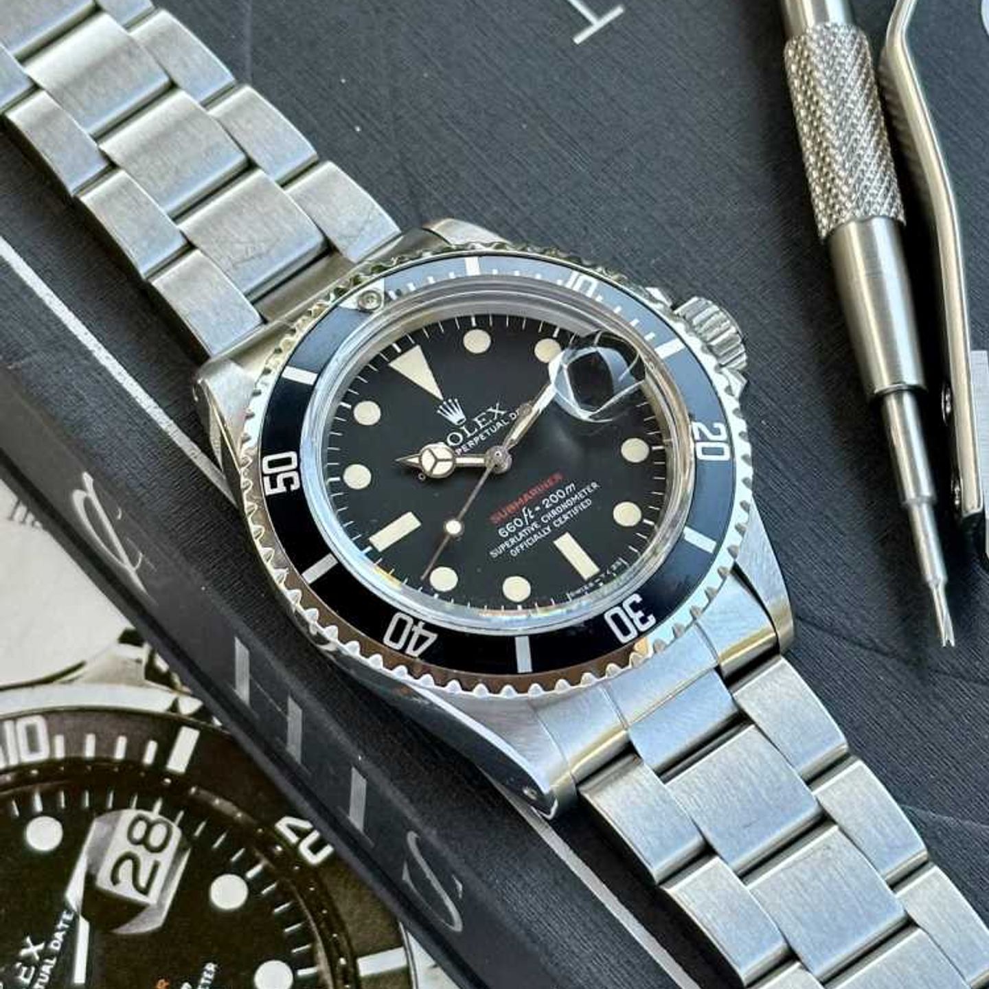Rolex Submariner Date 1680 (1973) - Black dial 40 mm Steel case (9/10)