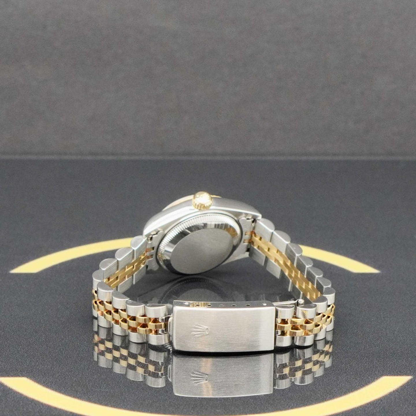 Rolex Lady-Datejust 69173 (1995) - Orange dial 26 mm Gold/Steel case (6/6)