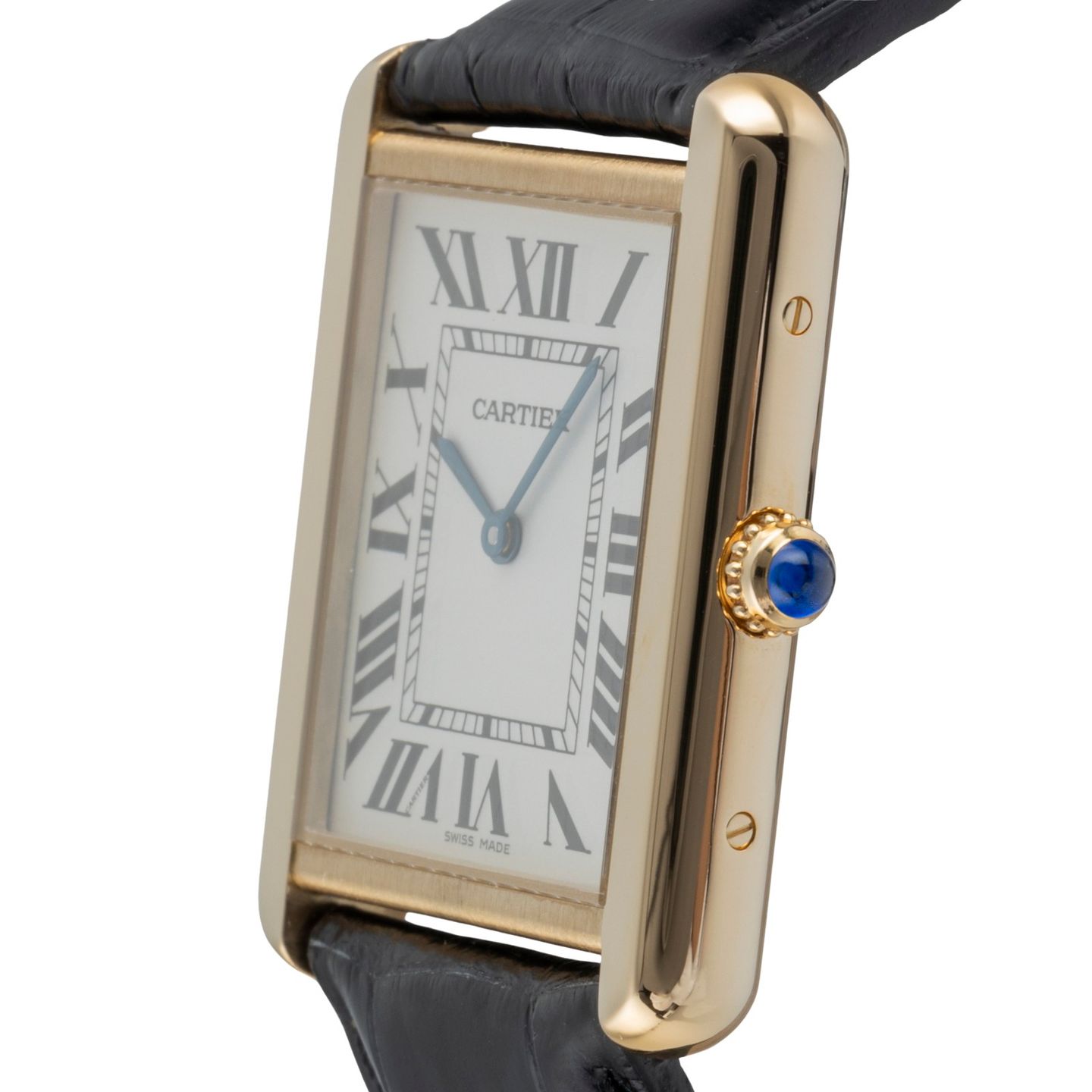 Cartier Tank Solo W1018855 (Unknown (random serial)) - Silver dial 27 mm Yellow Gold case (6/8)