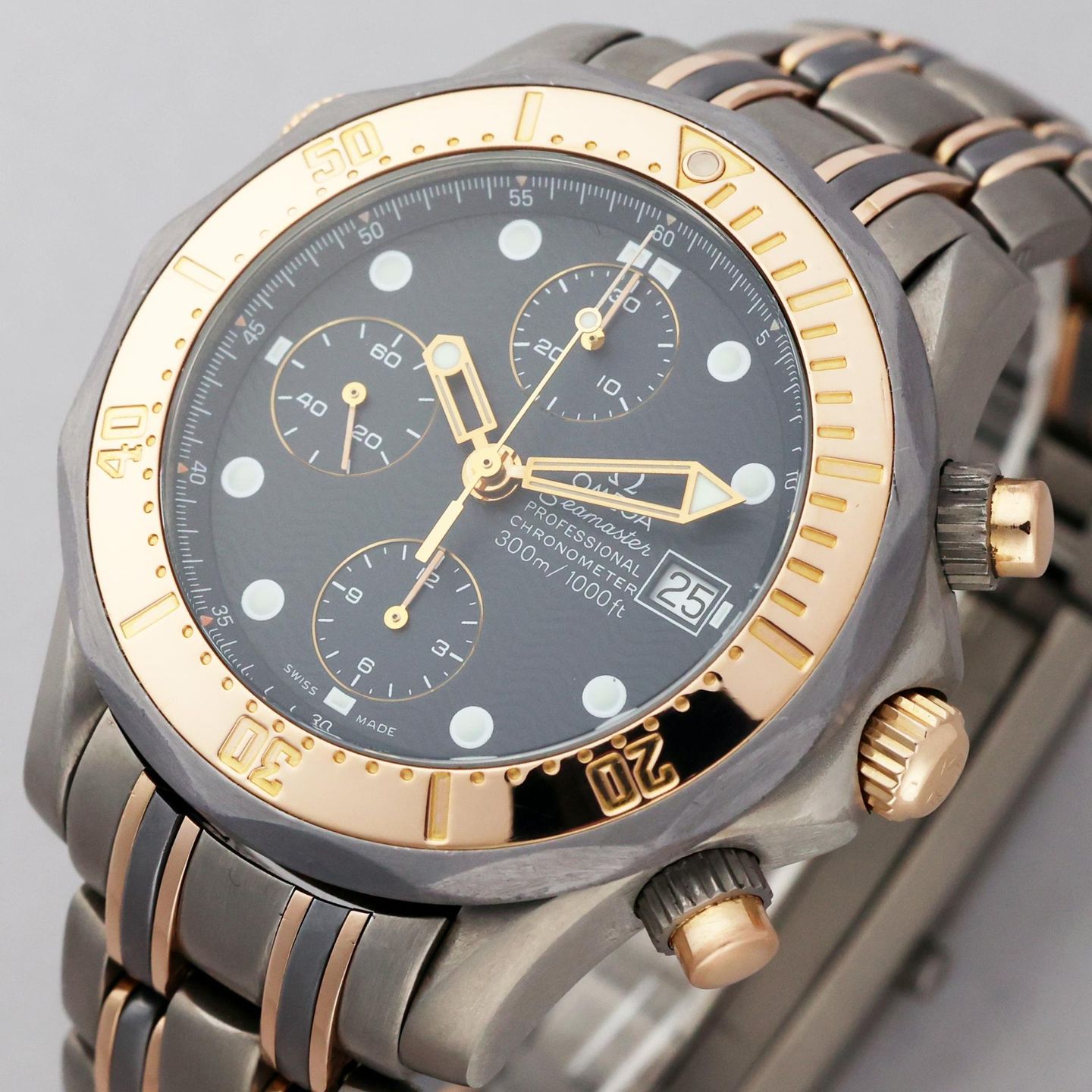 Omega Seamaster Diver 300 M 2296.80.00 (1995) - Blauw wijzerplaat 42mm Titanium (6/8)