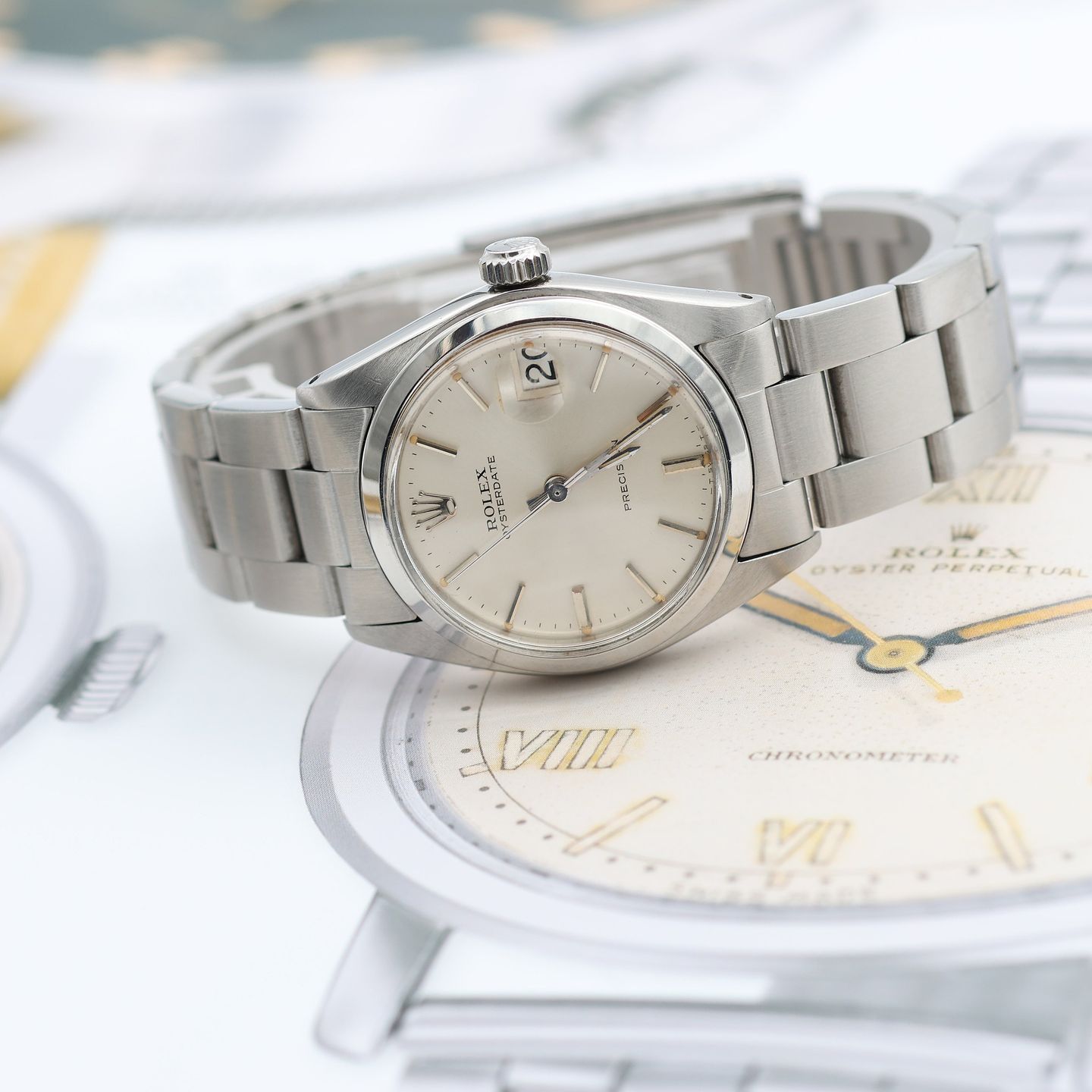 Rolex Oyster Precision 6466 (1966) - Silver dial 36 mm Steel case (6/7)