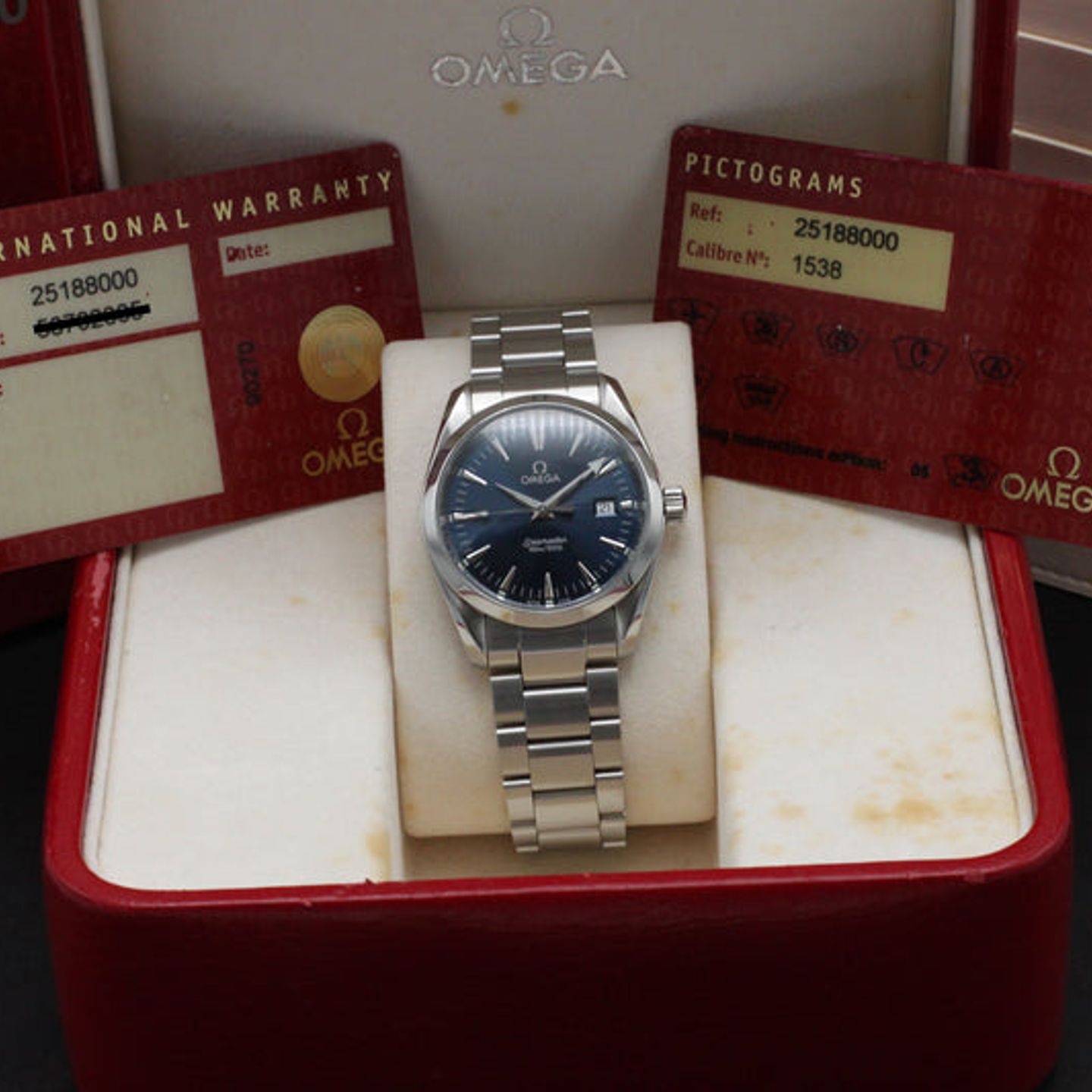 Omega Seamaster Aqua Terra 2518.80.00 (1998) - Blauw wijzerplaat 36mm Staal (3/7)