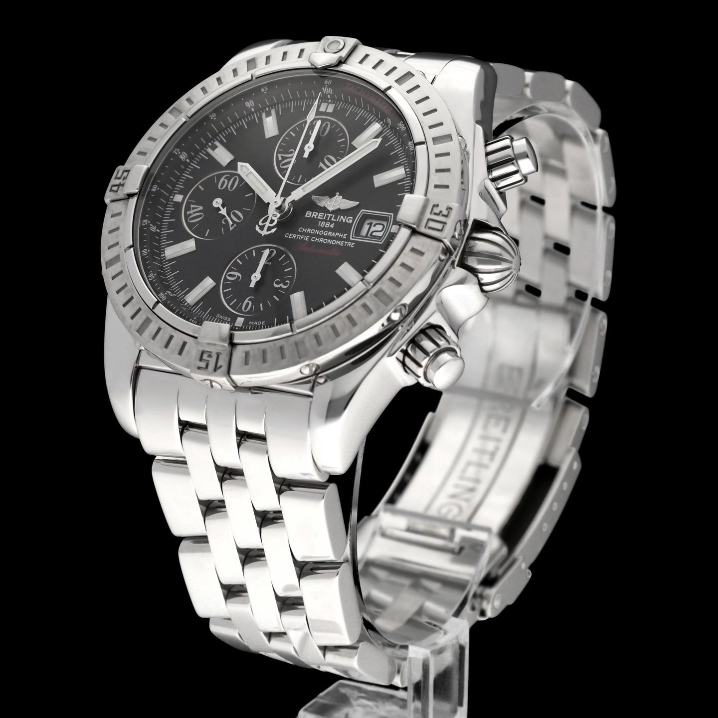 Breitling Chronomat Evolution A13356 (2010) - Zwart wijzerplaat 44mm Staal (5/8)
