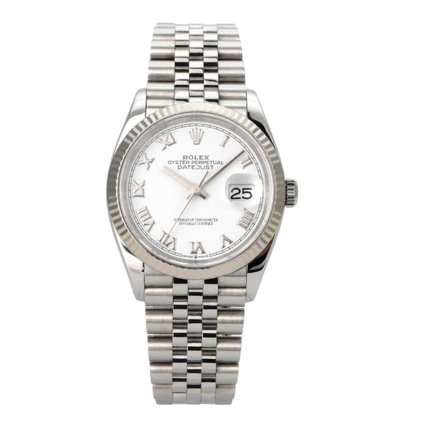 Rolex Datejust 36 126234 (2019) - Wit wijzerplaat 36mm Staal (2/8)
