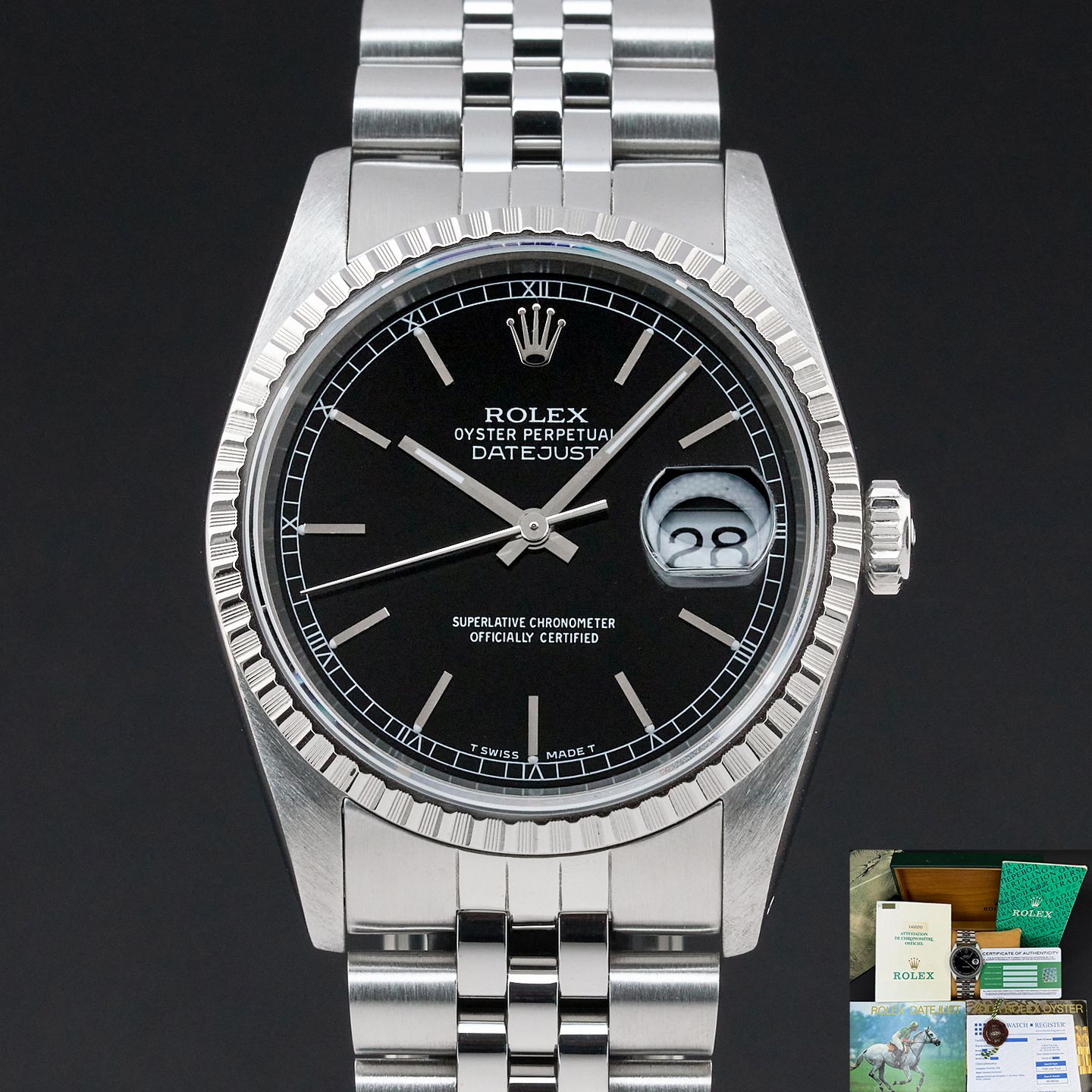 Rolex Datejust 36 16220 (1989) - 36mm Staal (1/8)