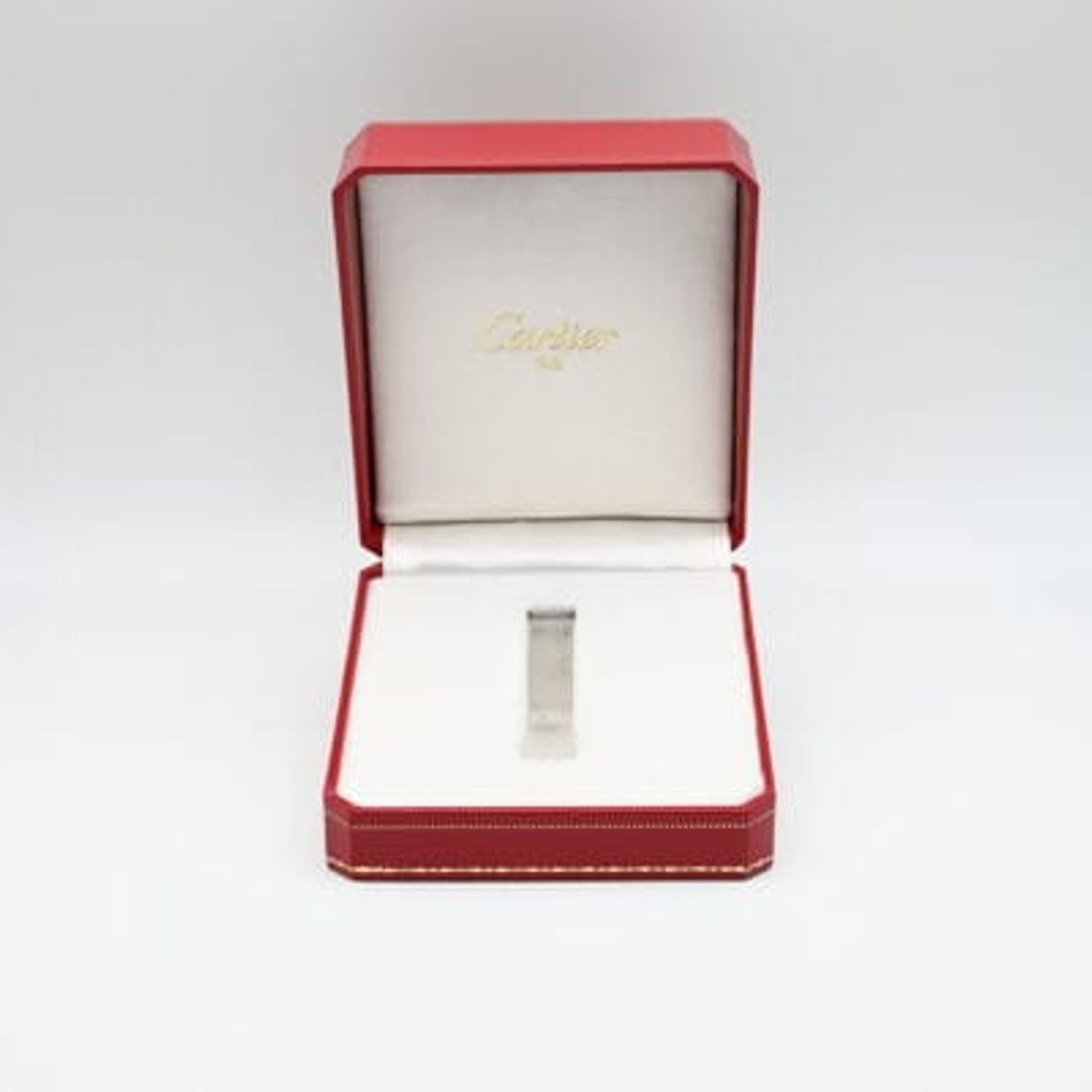 Cartier Tank Vermeil 590005 (Unknown (random serial)) - Red dial 23 mm Silver case (2/8)