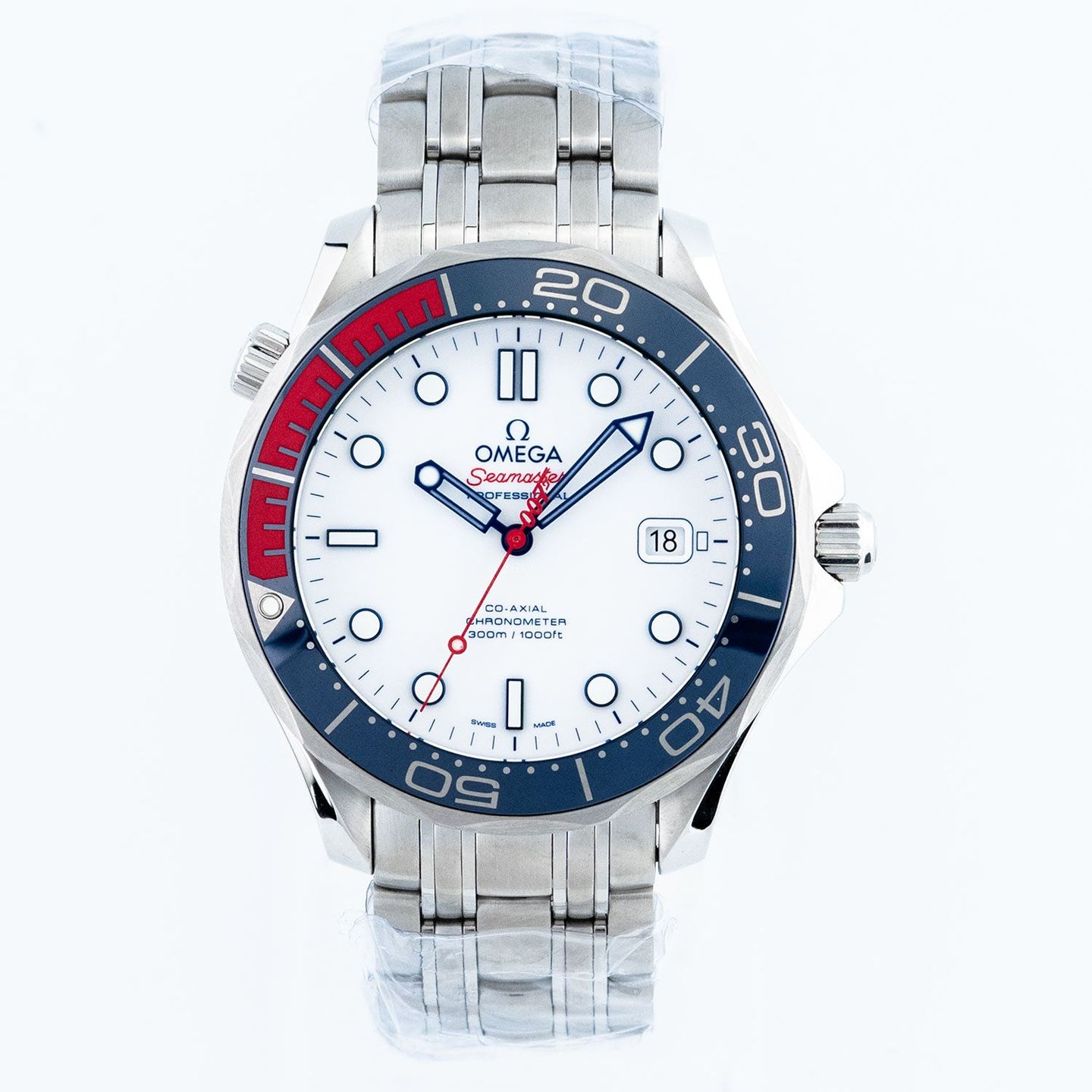 Omega Seamaster Diver 300 M 212.32.41.20.04.001 (2018) - Wit wijzerplaat 41mm Staal (1/7)