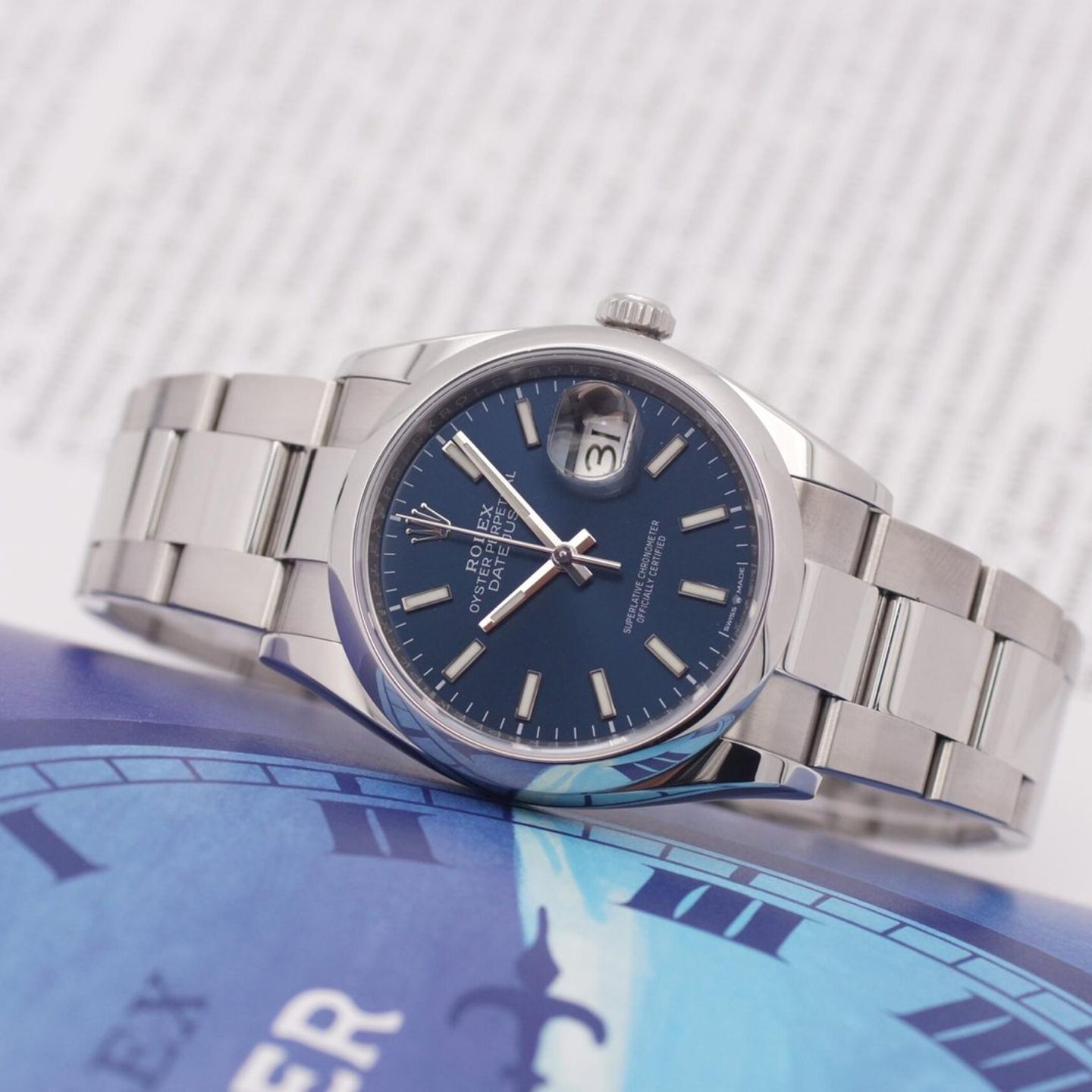 Rolex Datejust 36 126200 (2021) - Blue dial 36 mm Steel case (1/8)