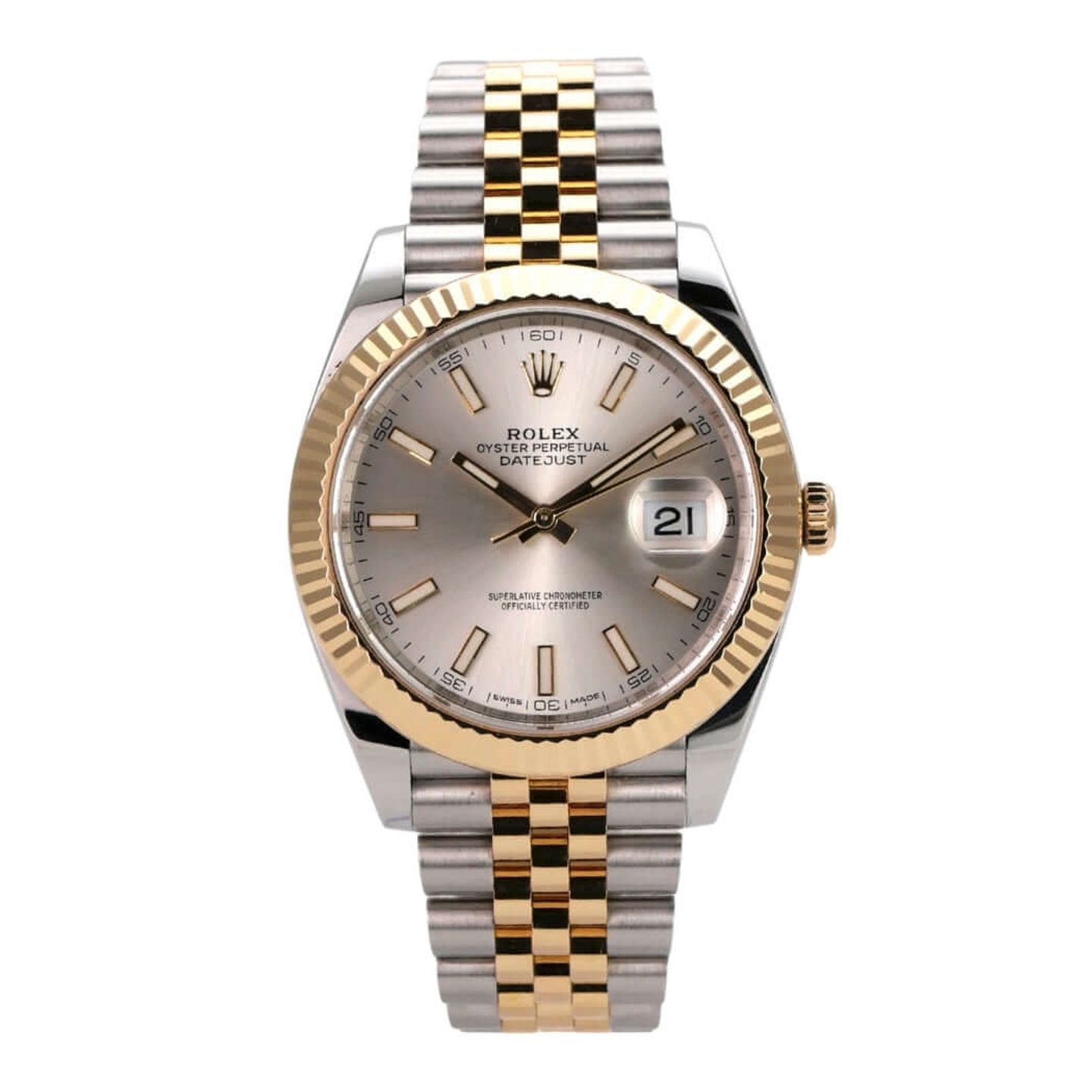 Rolex Datejust 41 126333 (2016) - Zilver wijzerplaat 41mm Goud/Staal (2/8)