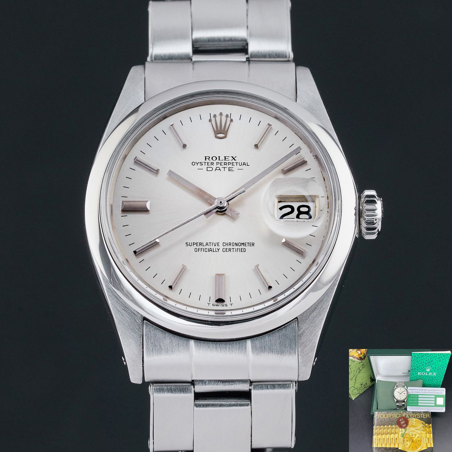 Rolex Oyster Perpetual Date 1500 (1970) - 34mm Staal (1/7)