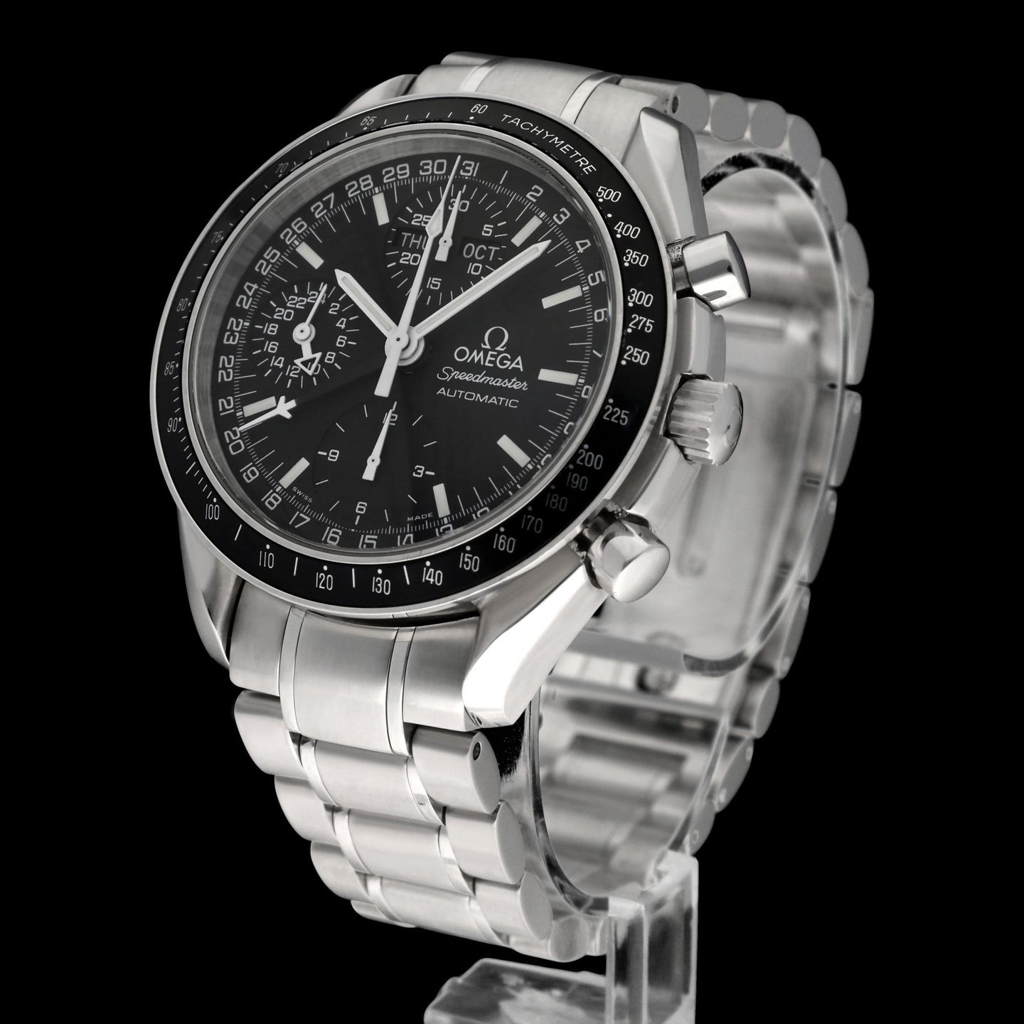 Omega Speedmaster Day Date 3520.50.00 (2000) - Black dial 39 mm Steel case (2/8)