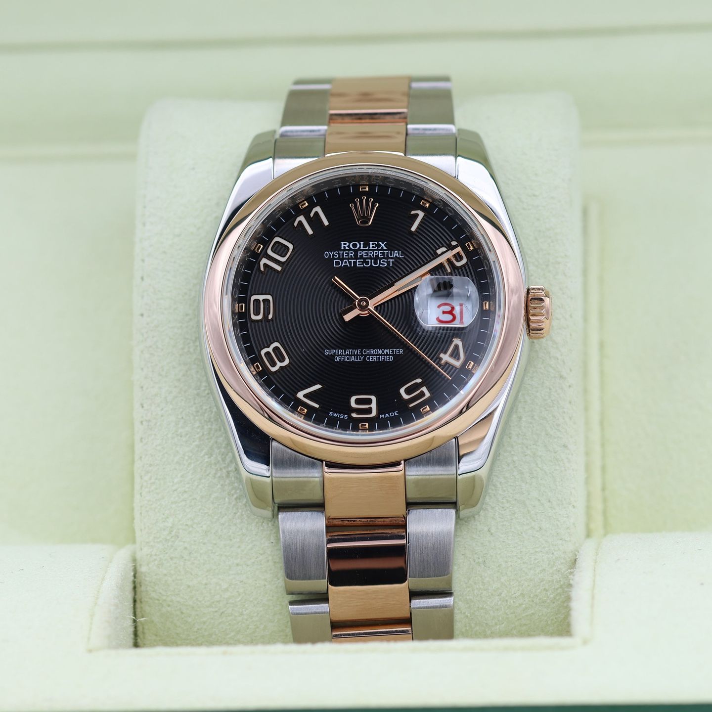 Rolex Datejust 36 116201 (Onbekend (willekeurig serienummer)) - Zwart wijzerplaat 36mm Goud/Staal (1/8)