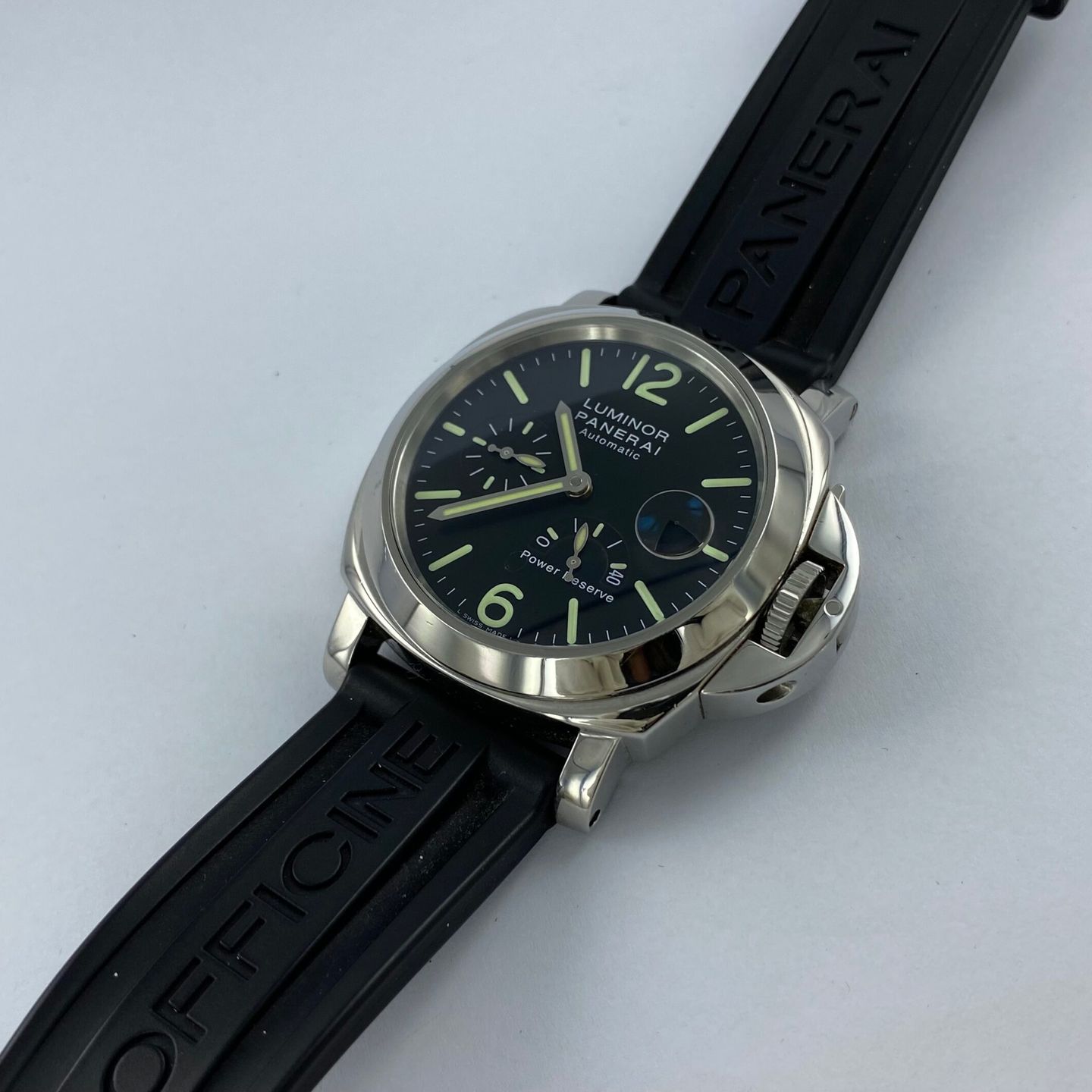 Panerai Luminor Power Reserve PAM00090 (2003) - Zwart wijzerplaat 44mm Staal (4/7)