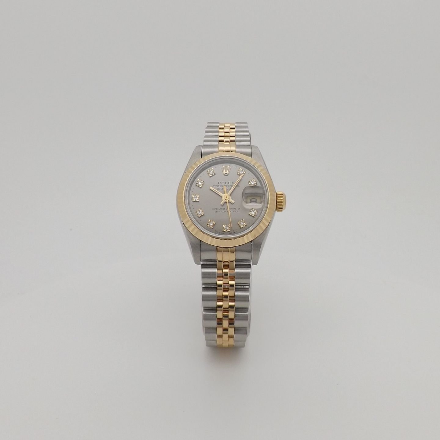 Rolex Lady-Datejust 69173 (1991) - Grey dial 26 mm Gold/Steel case (2/8)