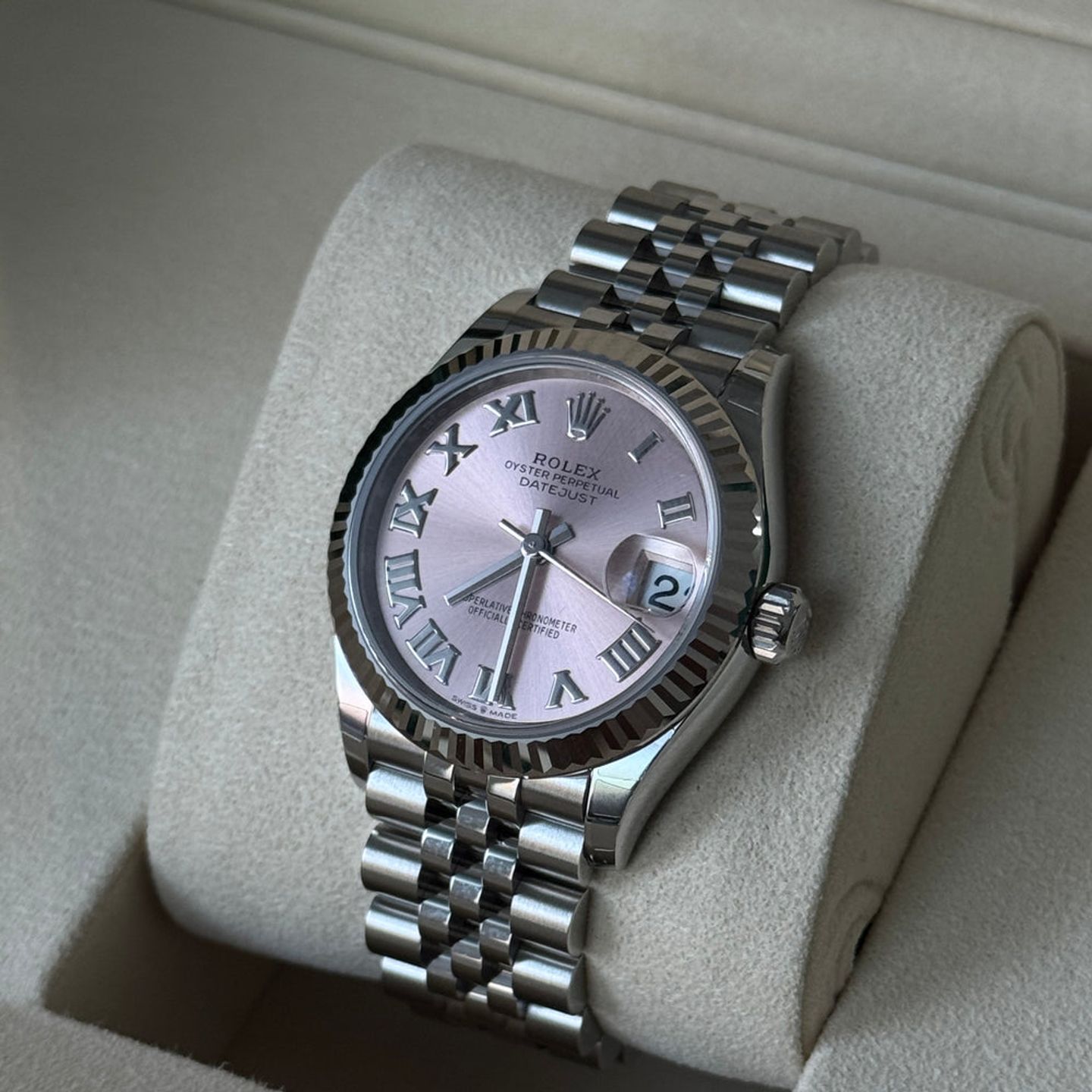 Rolex Datejust 31 278274 (2025) - Roze wijzerplaat 31mm Staal (3/5)
