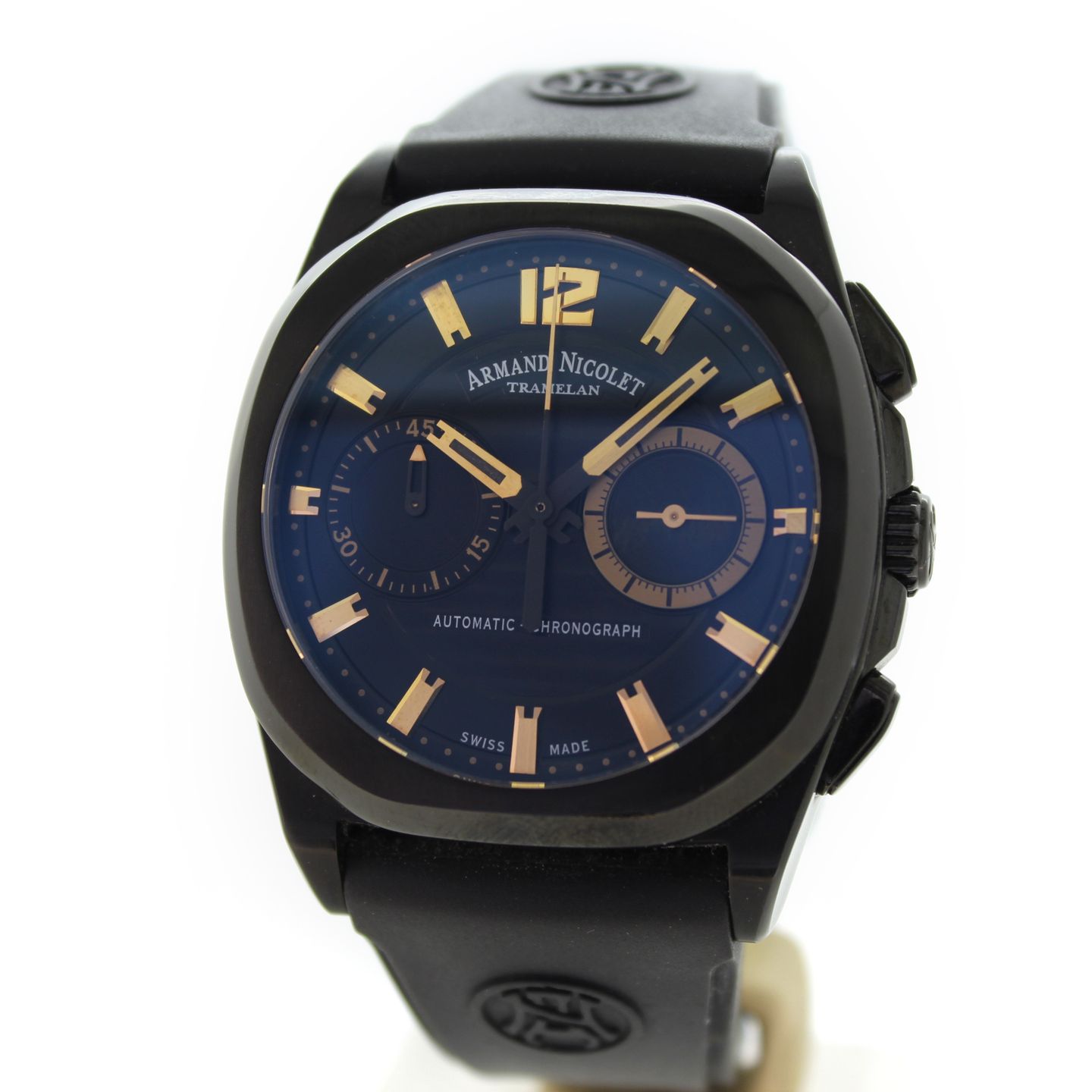 Armand Nicolet J09 A654AQN-NC-GG4710N (2020) - Zwart wijzerplaat 41mm Staal (2/7)