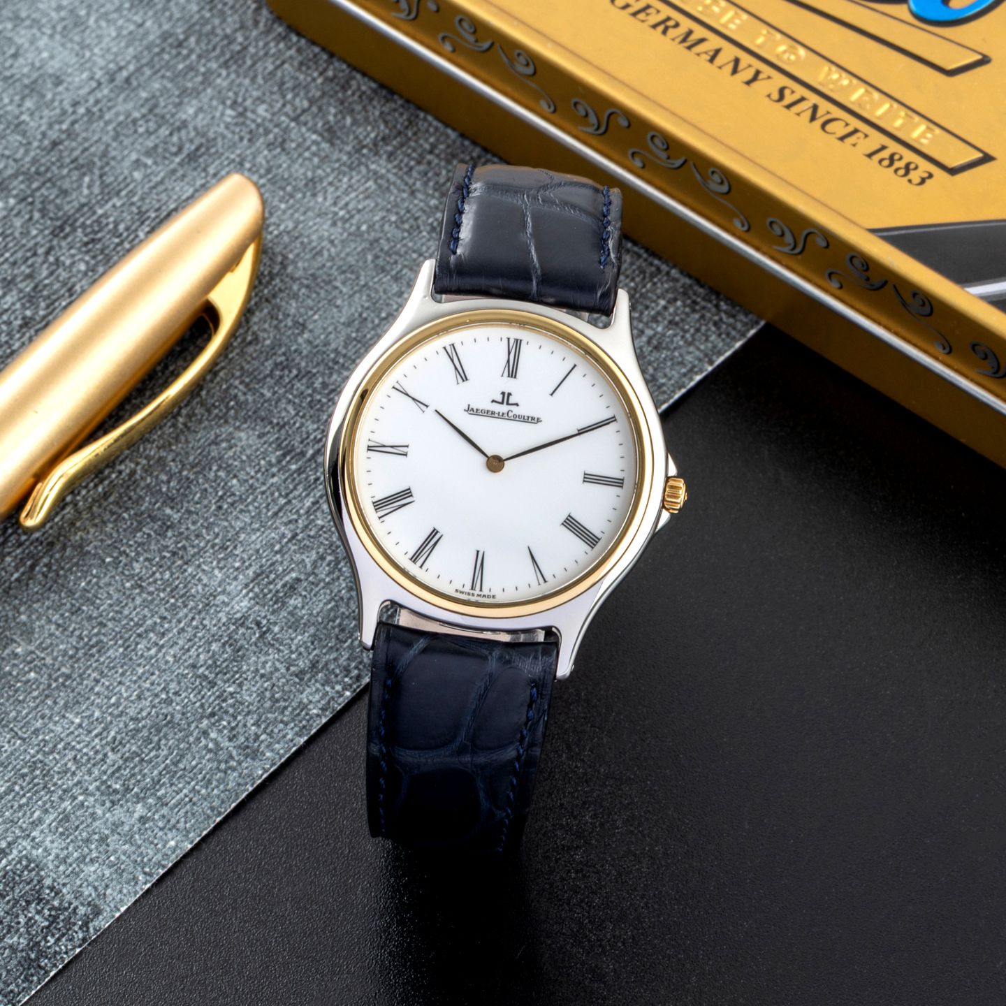 Jaeger-LeCoultre Heraion 112.5.08 (1995) - White dial 34 mm Gold/Steel case (1/8)