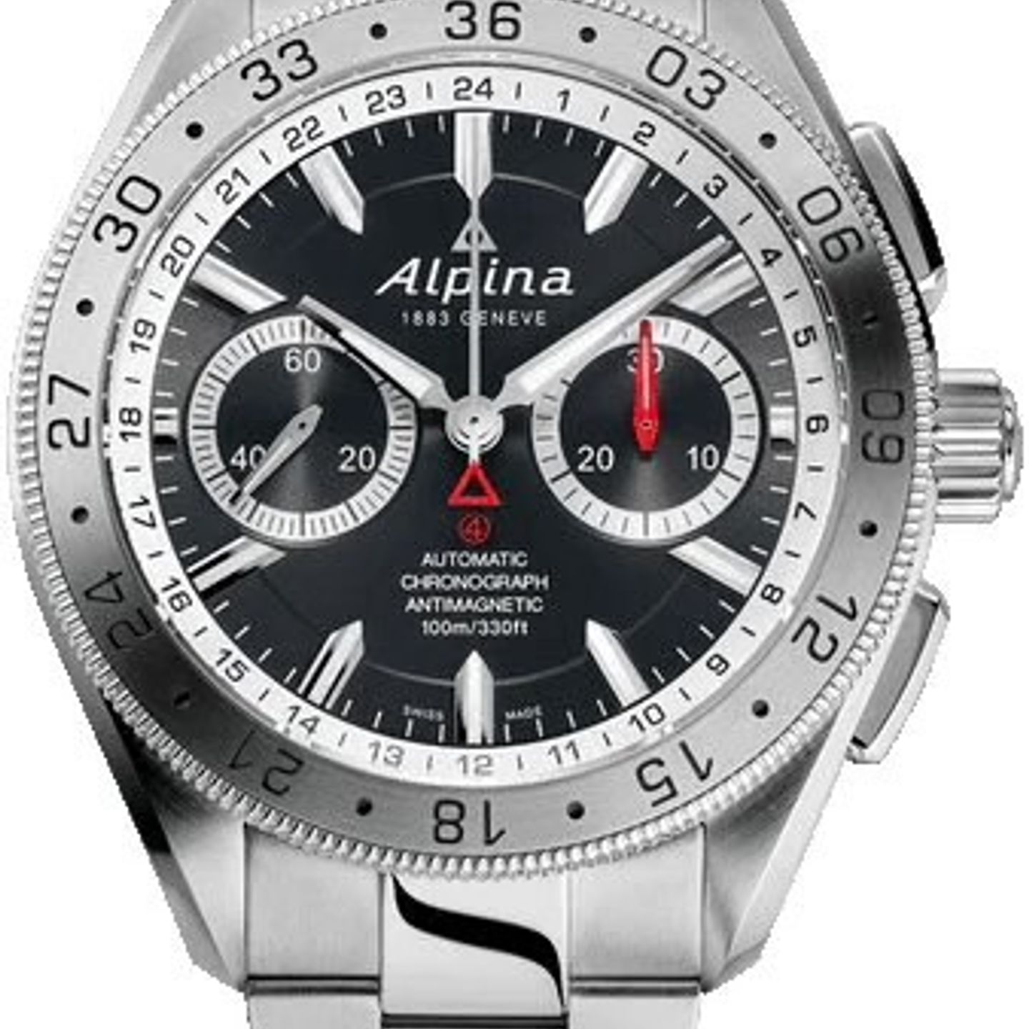 Alpina Alpiner AL-860DGS5AQ6B (2024) - Black dial 44 mm Steel case (1/5)