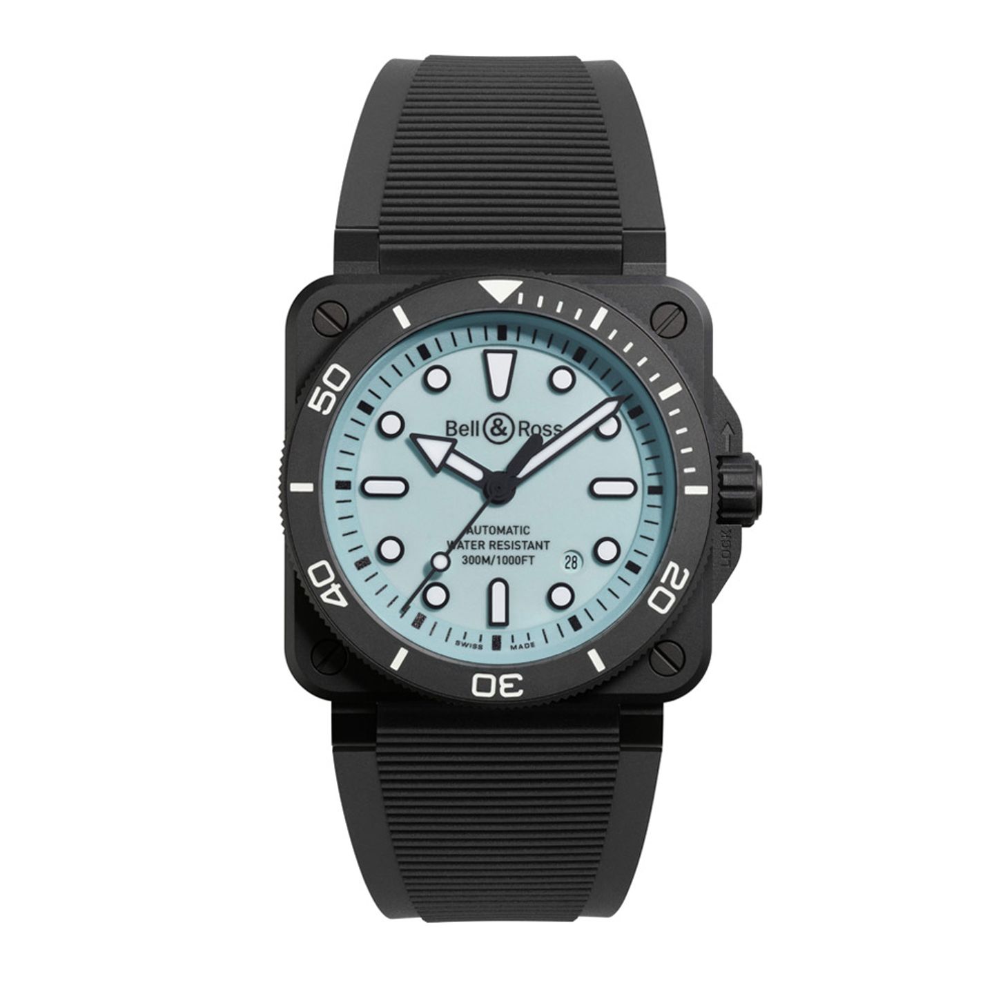 Bell & Ross BR 03 BR03A-D-LM-CE/SRB (2024) - Turquoise wijzerplaat 42mm Keramiek (1/1)