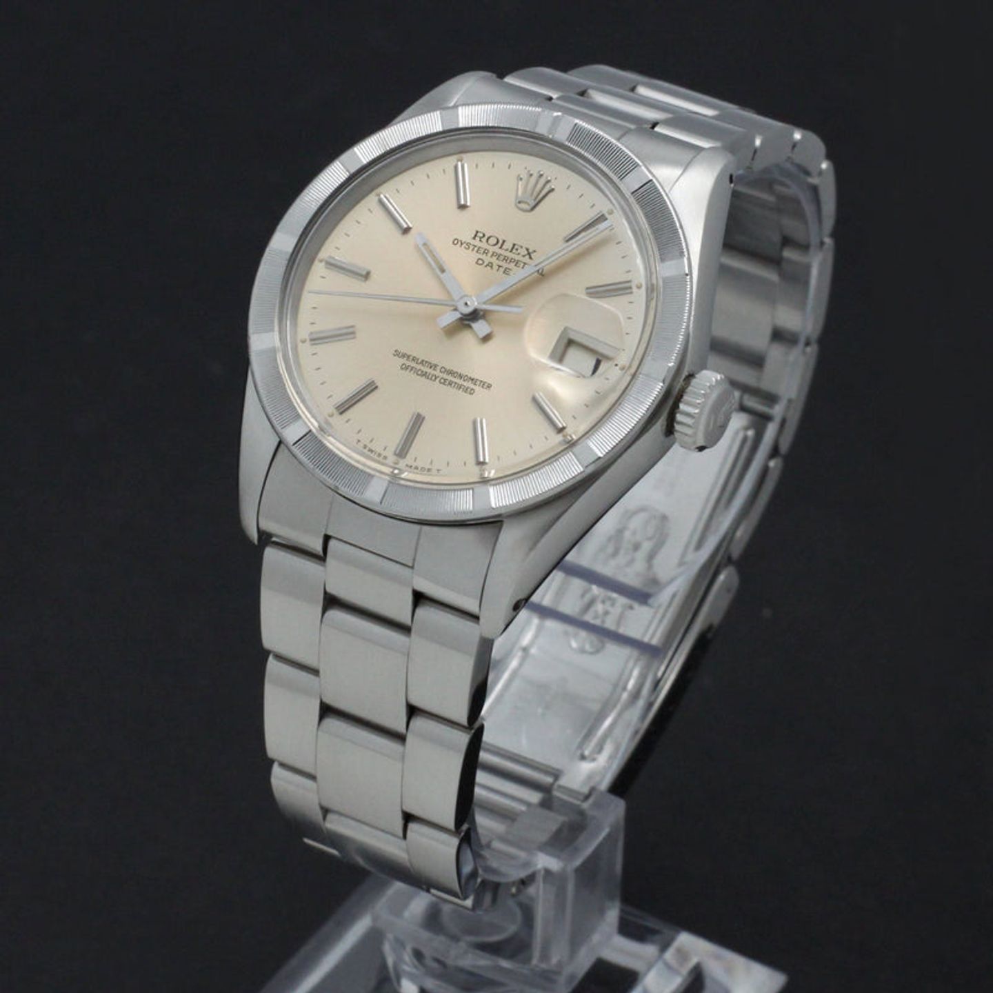 Rolex Oyster Perpetual Date 1501 (1969) - Zilver wijzerplaat 34mm Staal (2/7)