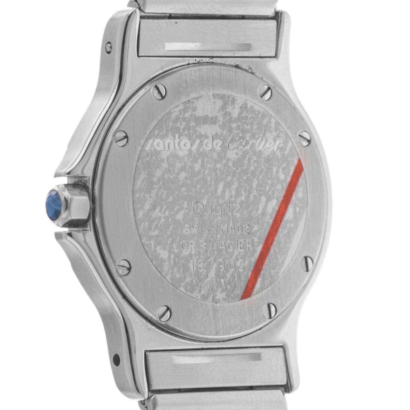 Cartier Santos 187902 (1993) - White dial 30 mm Gold/Steel case (6/8)